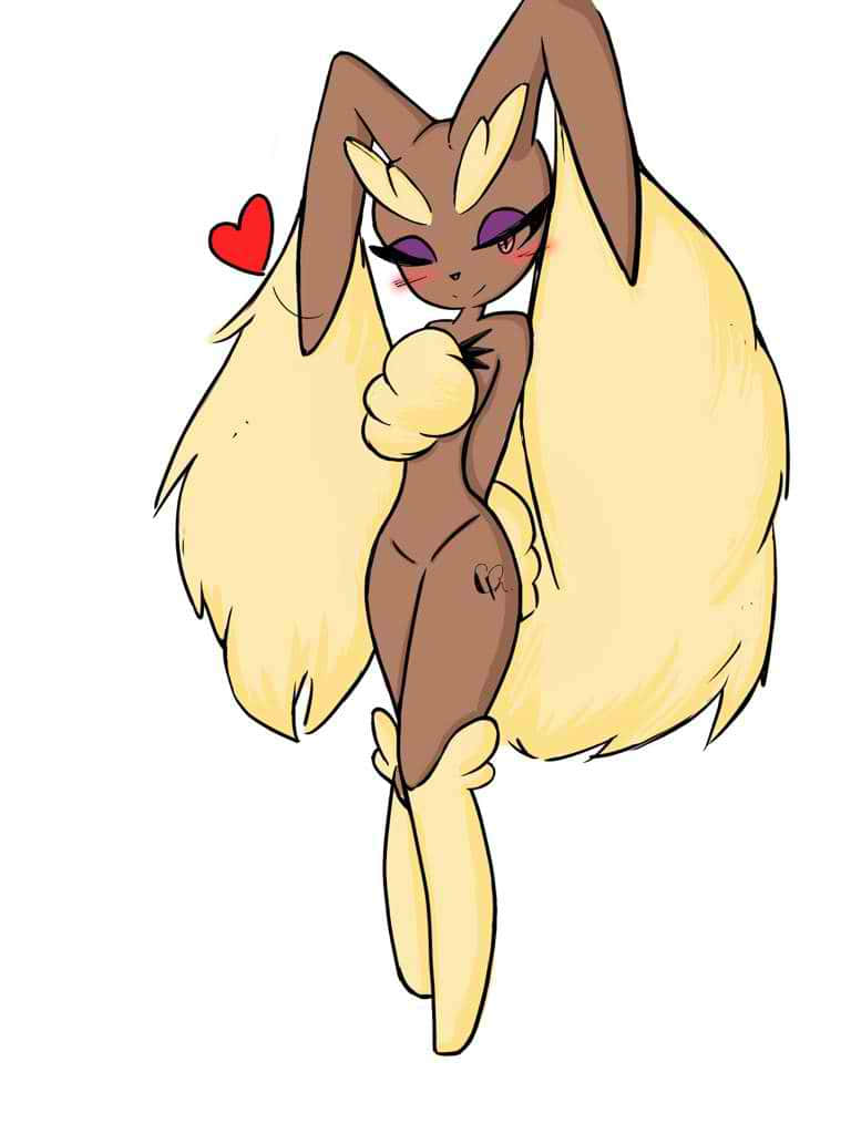 A Cartoon Girl With Long Hair And A Heart