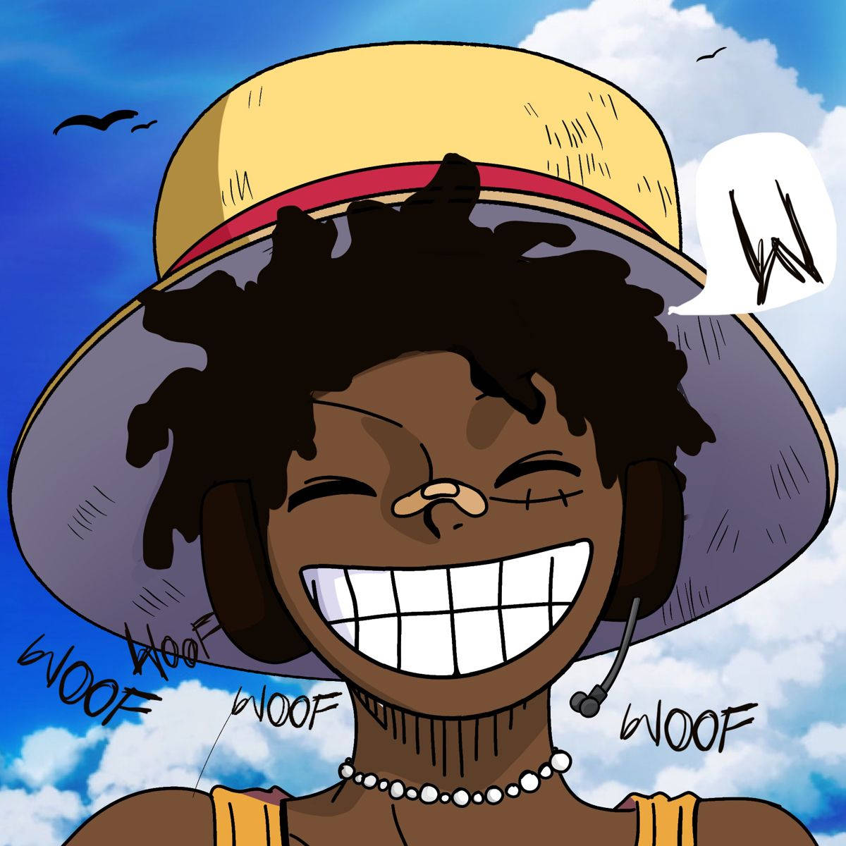 A Cartoon Of A Black Man With A Hat And Headphones