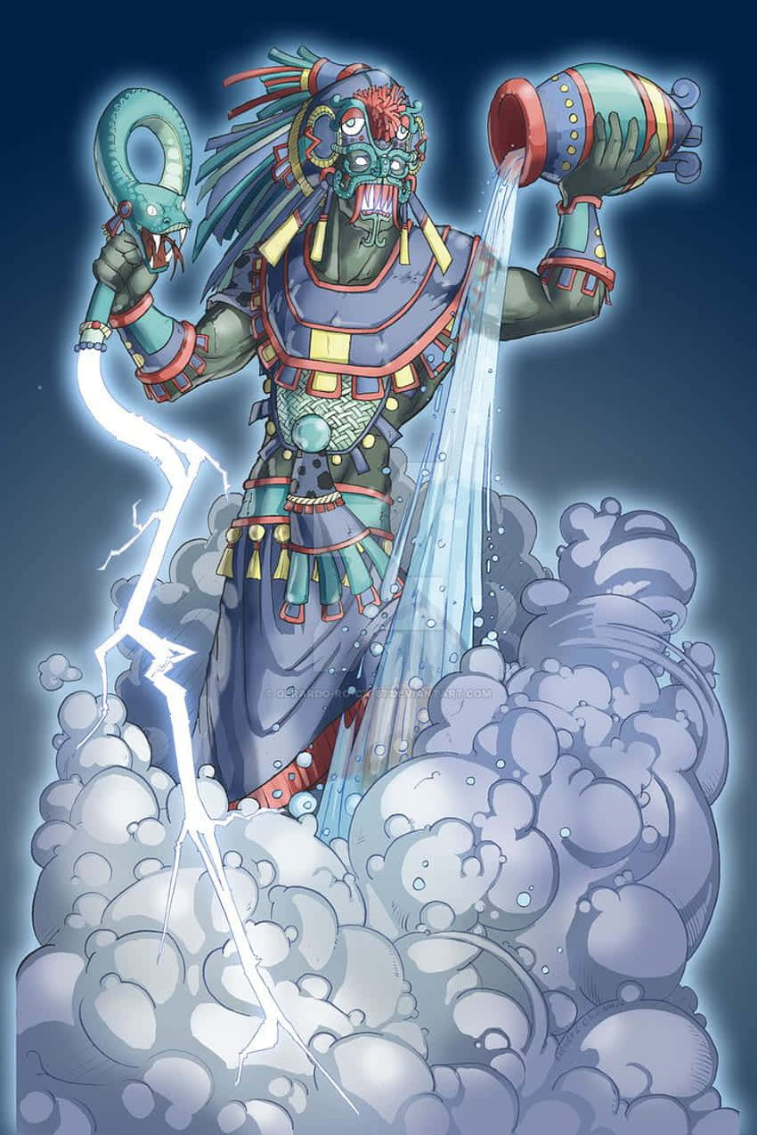A Cartoon Of A Character With A Lightning Bolt In His Hand Background