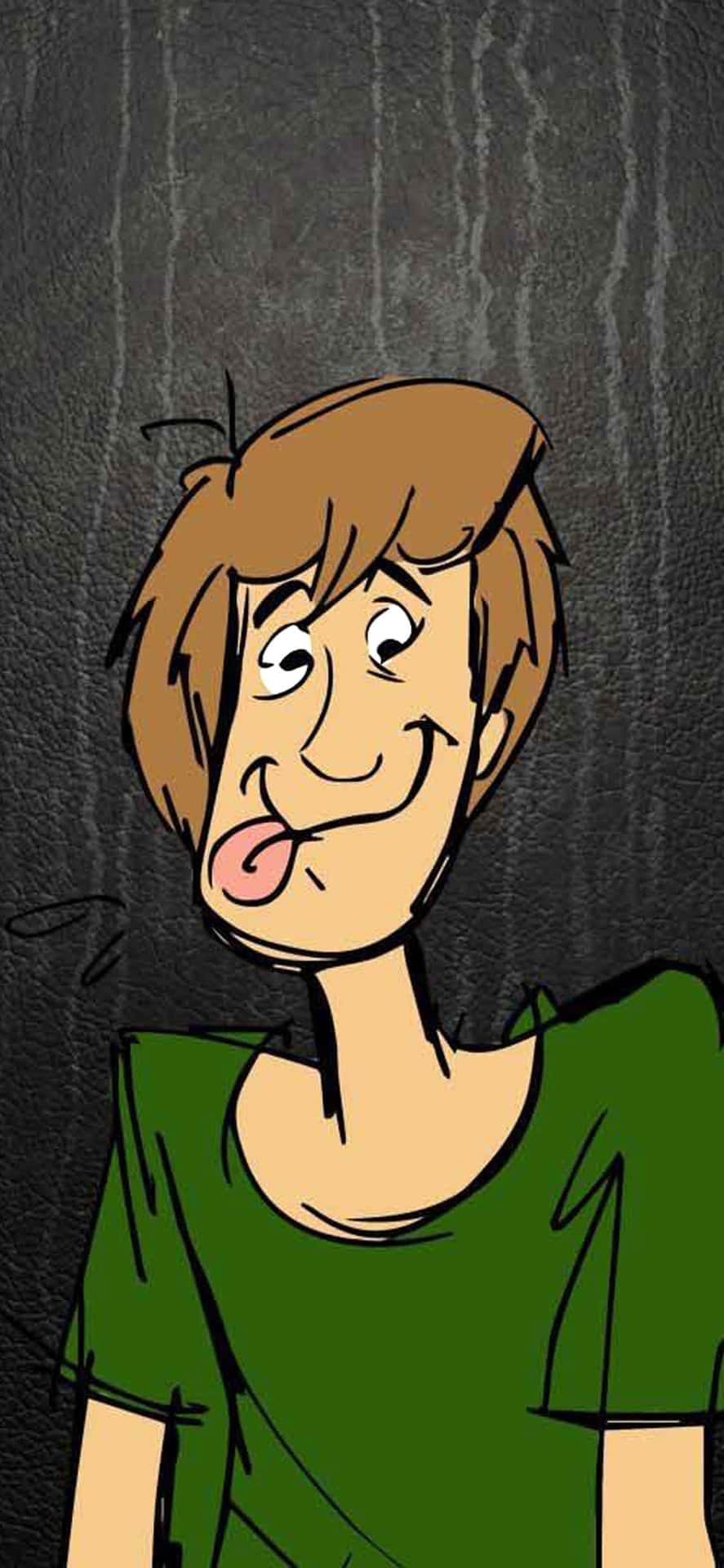 A Cartoon Of A Man With His Tongue Out Background