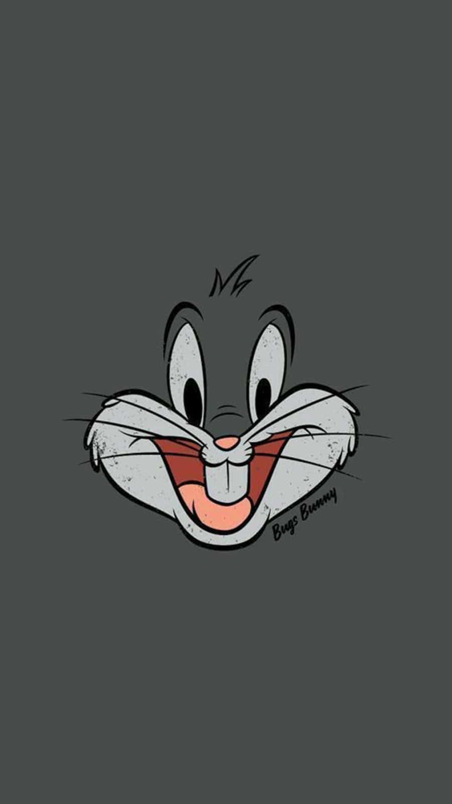 A Cartoon Rabbit With A Big Mouth Background