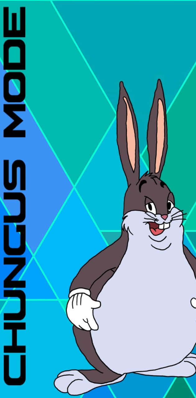 A Cartoon Rabbit With The Words Chunus Mode Background