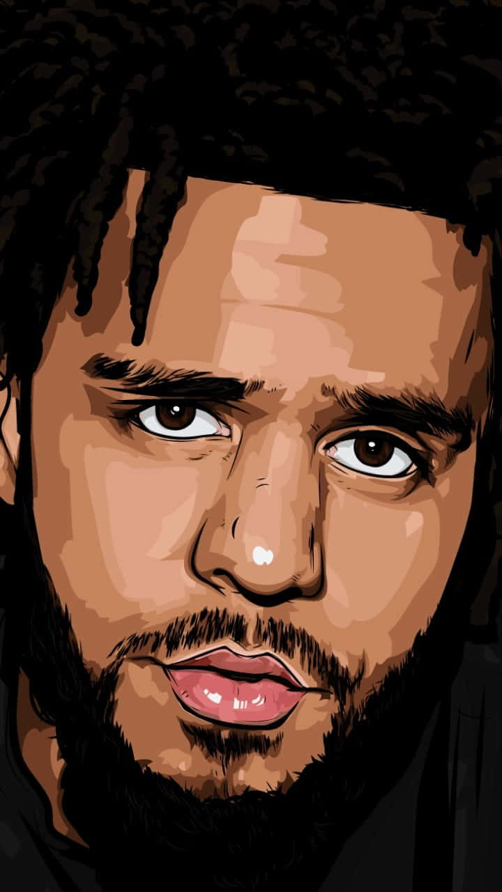 A Cartoon Rapper Getting Ready For The Show Background