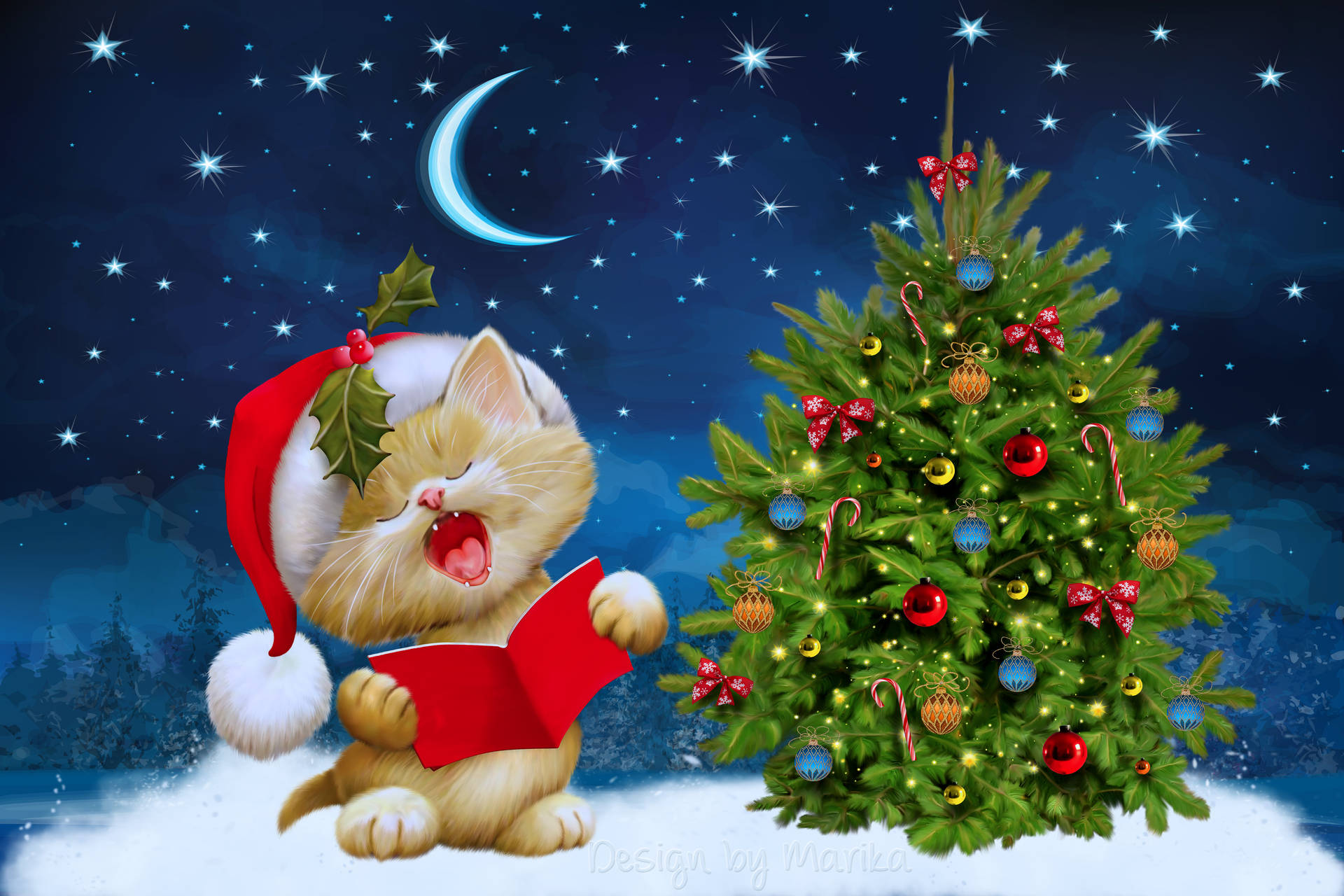 A Cat's New Year's Dream - Celebrating The Holiday With Comfort And Joy! Background