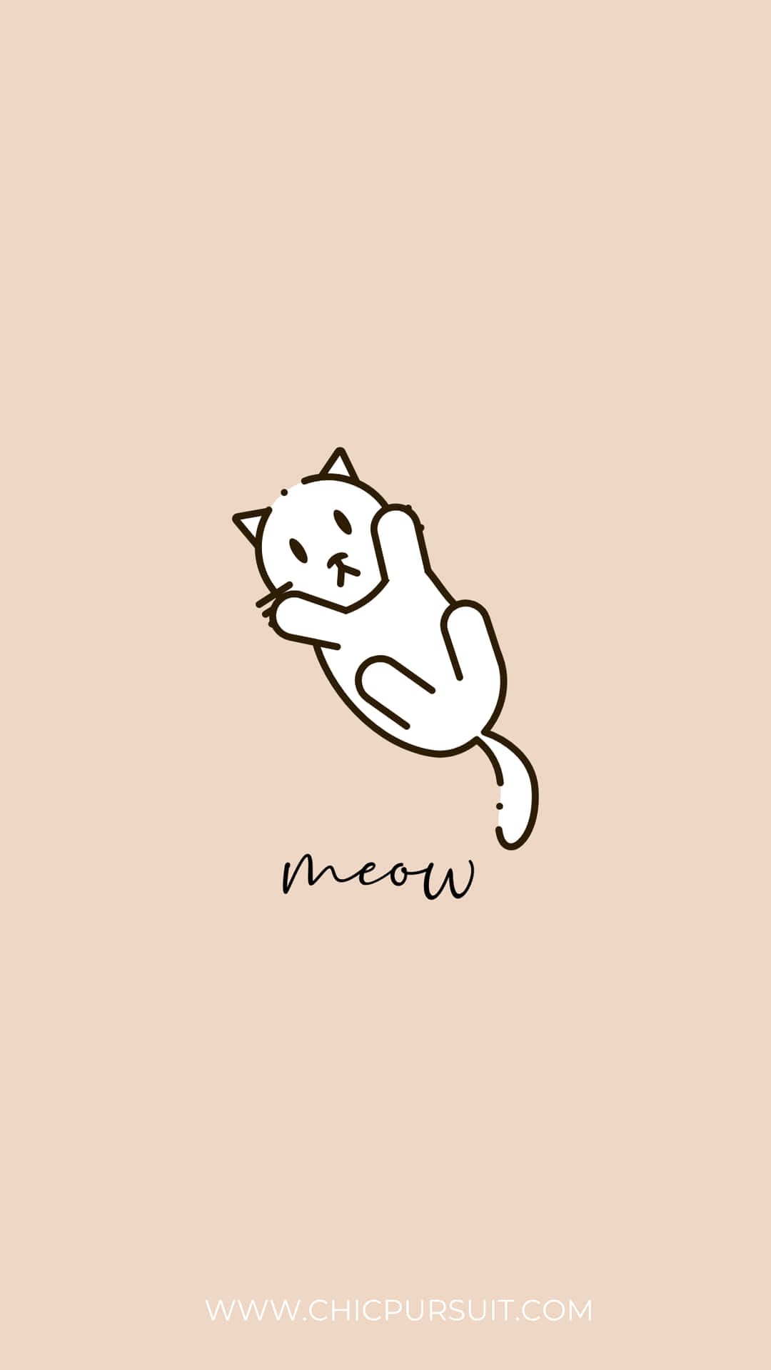 A Cat With The Word Mow On It Background