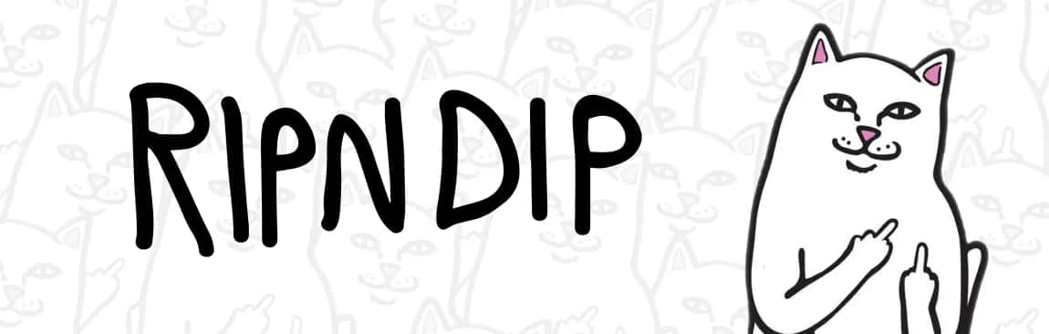 A Cat With The Word Ripp In The Middle Of A Background