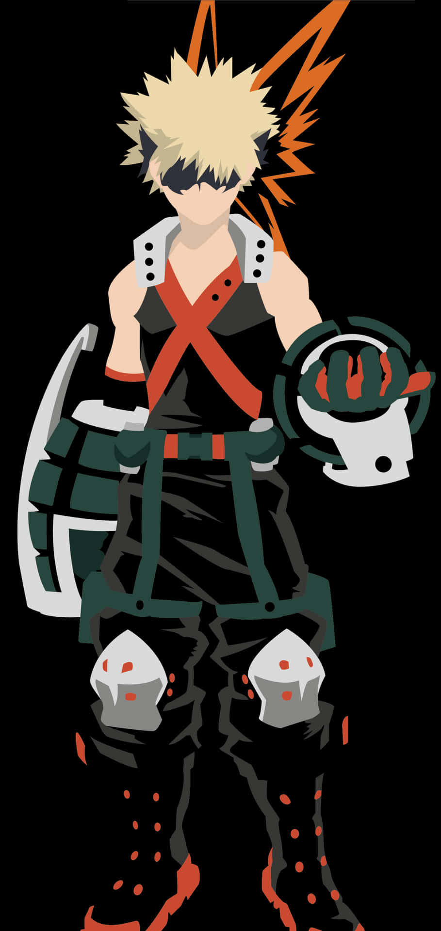 A Character From The Anime, With A Sword And A Helmet Background