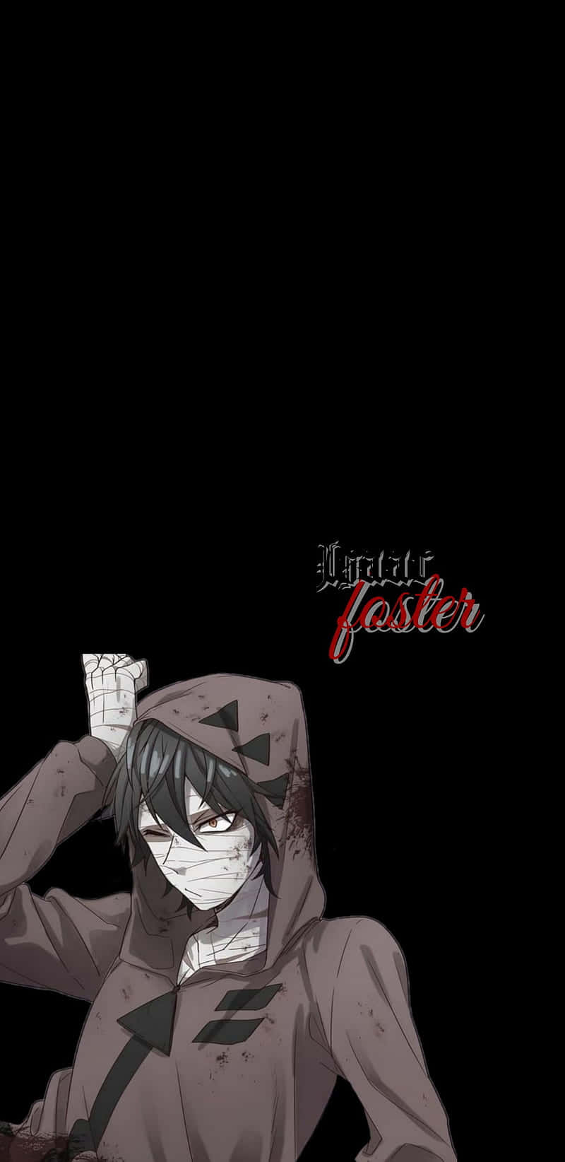 A Character In A Hoodie With A Black Background