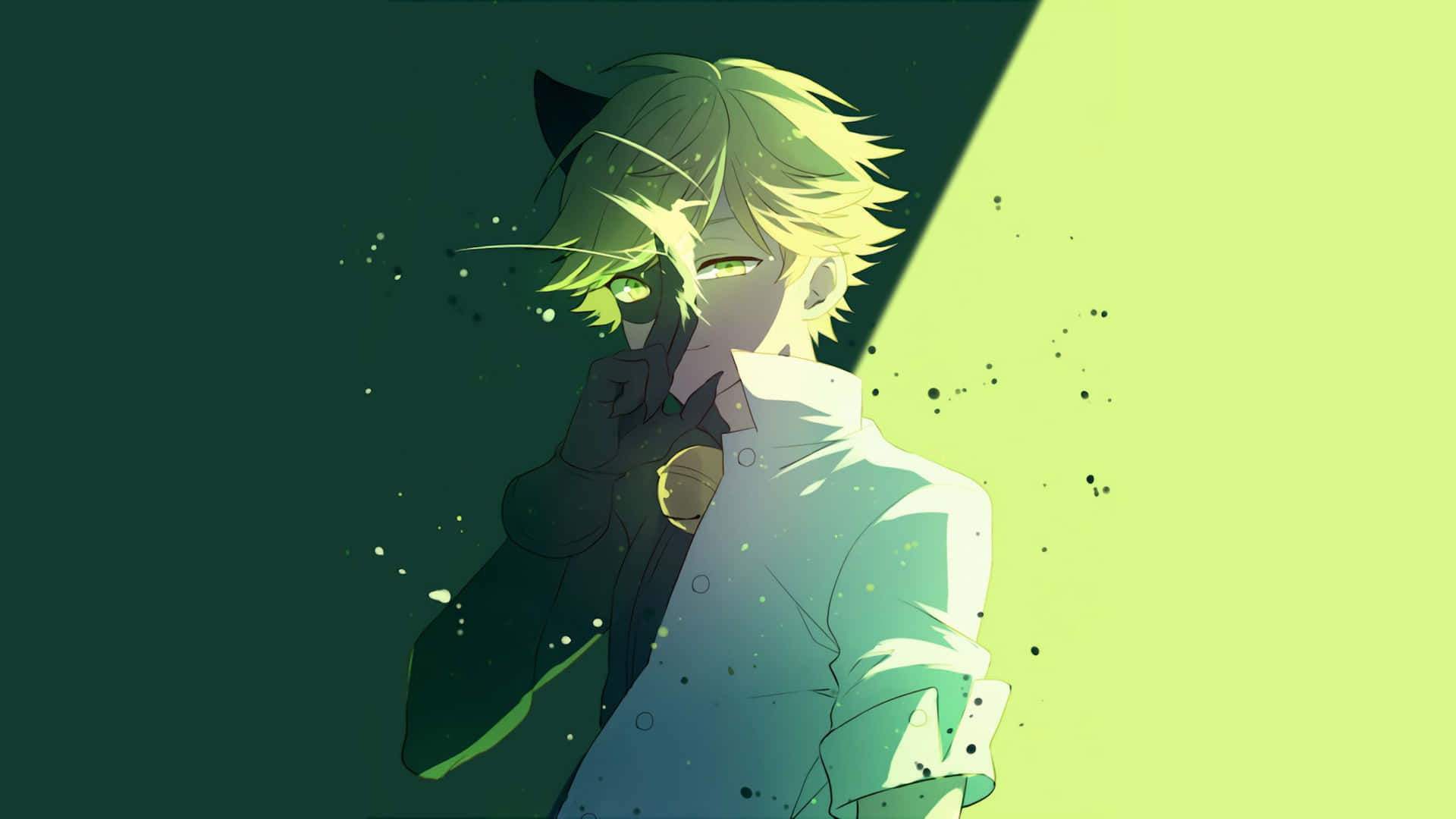 A Character With A Green Background And A Yellow Shirt