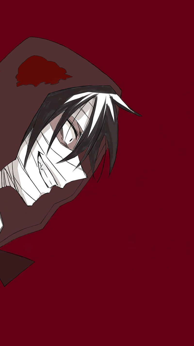 A Character With A Hoodie And Blood On His Face Background