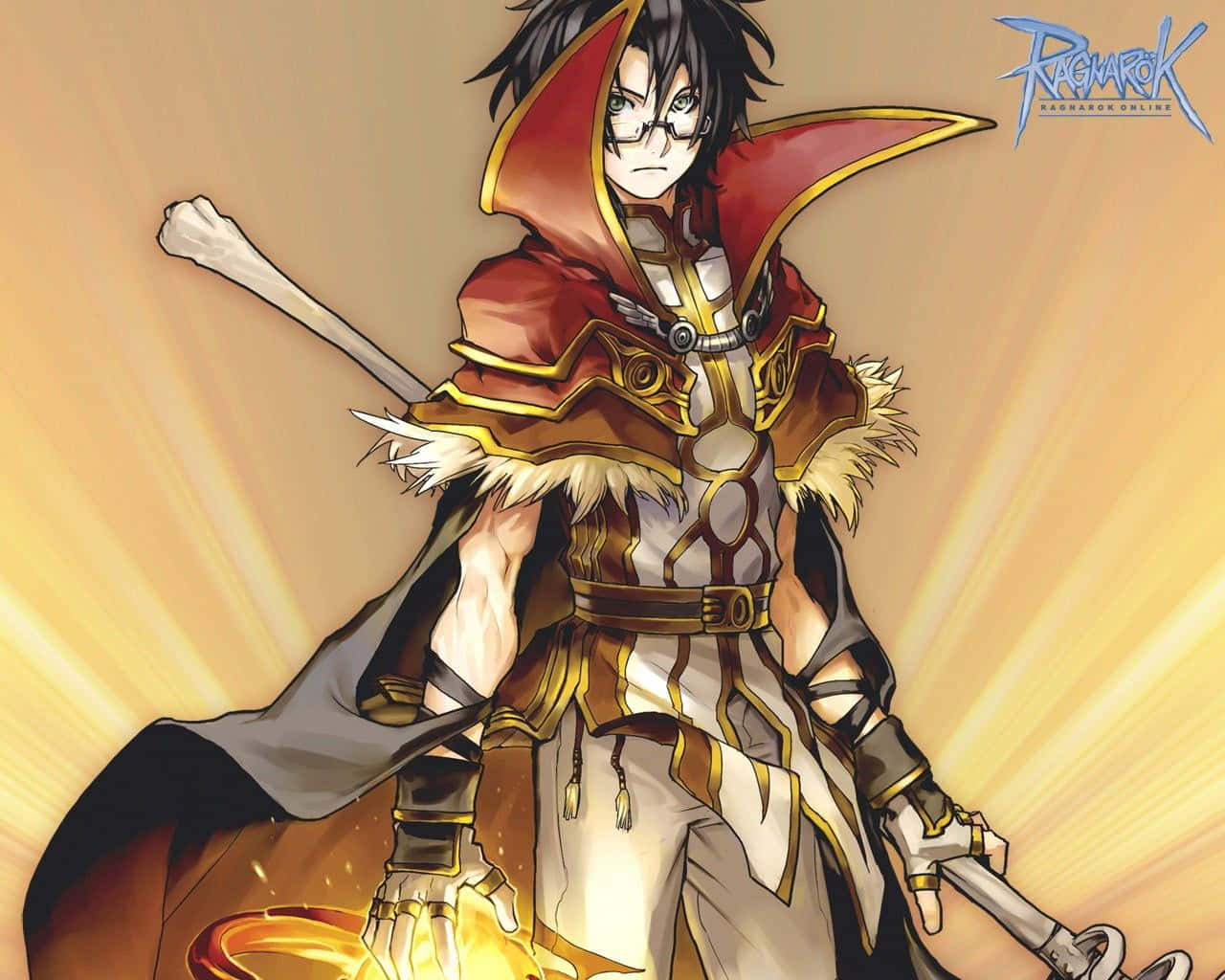 A Character With A Sword And A Sword Background