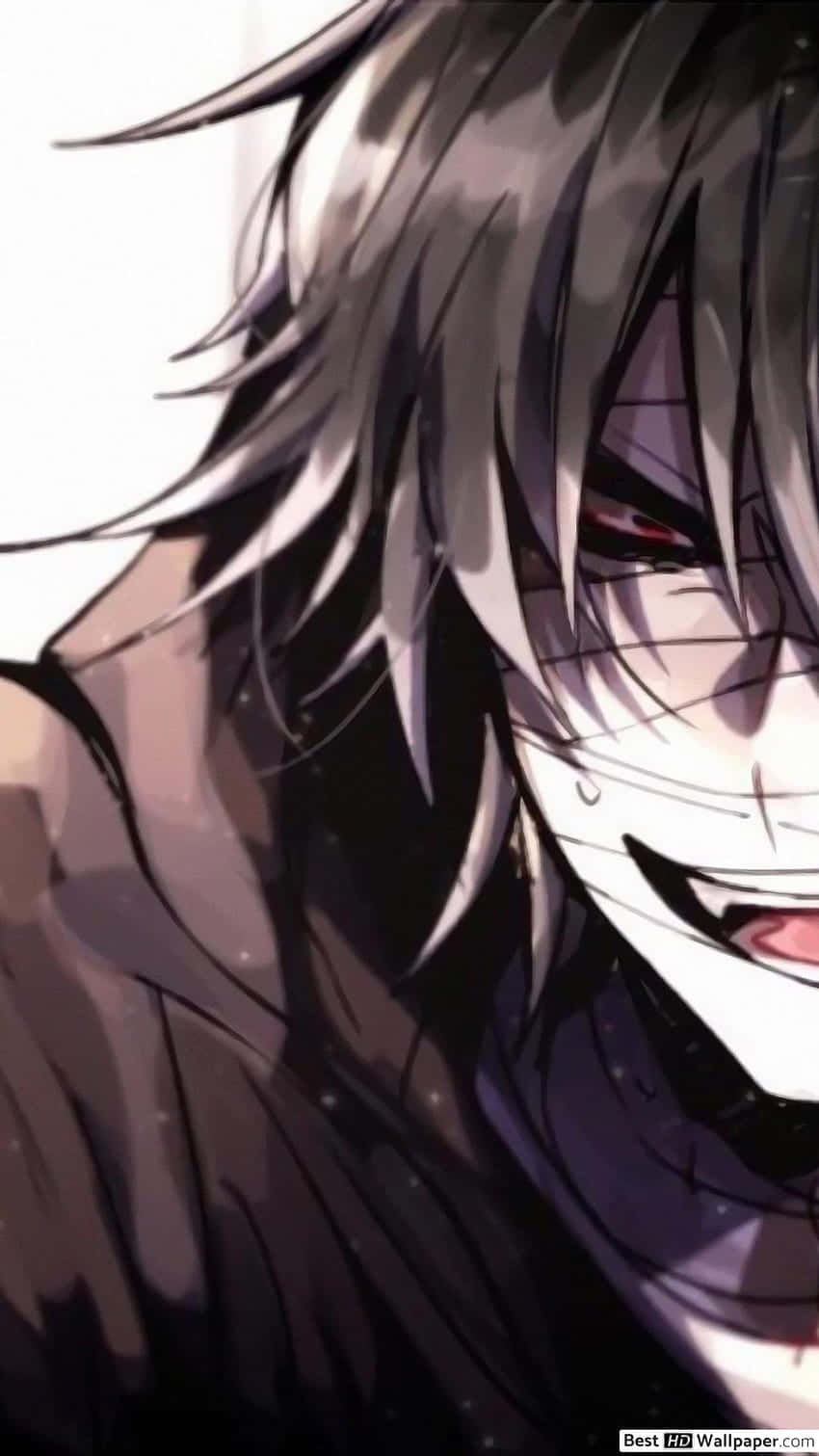 A Character With Black Hair And Black Eyes Background