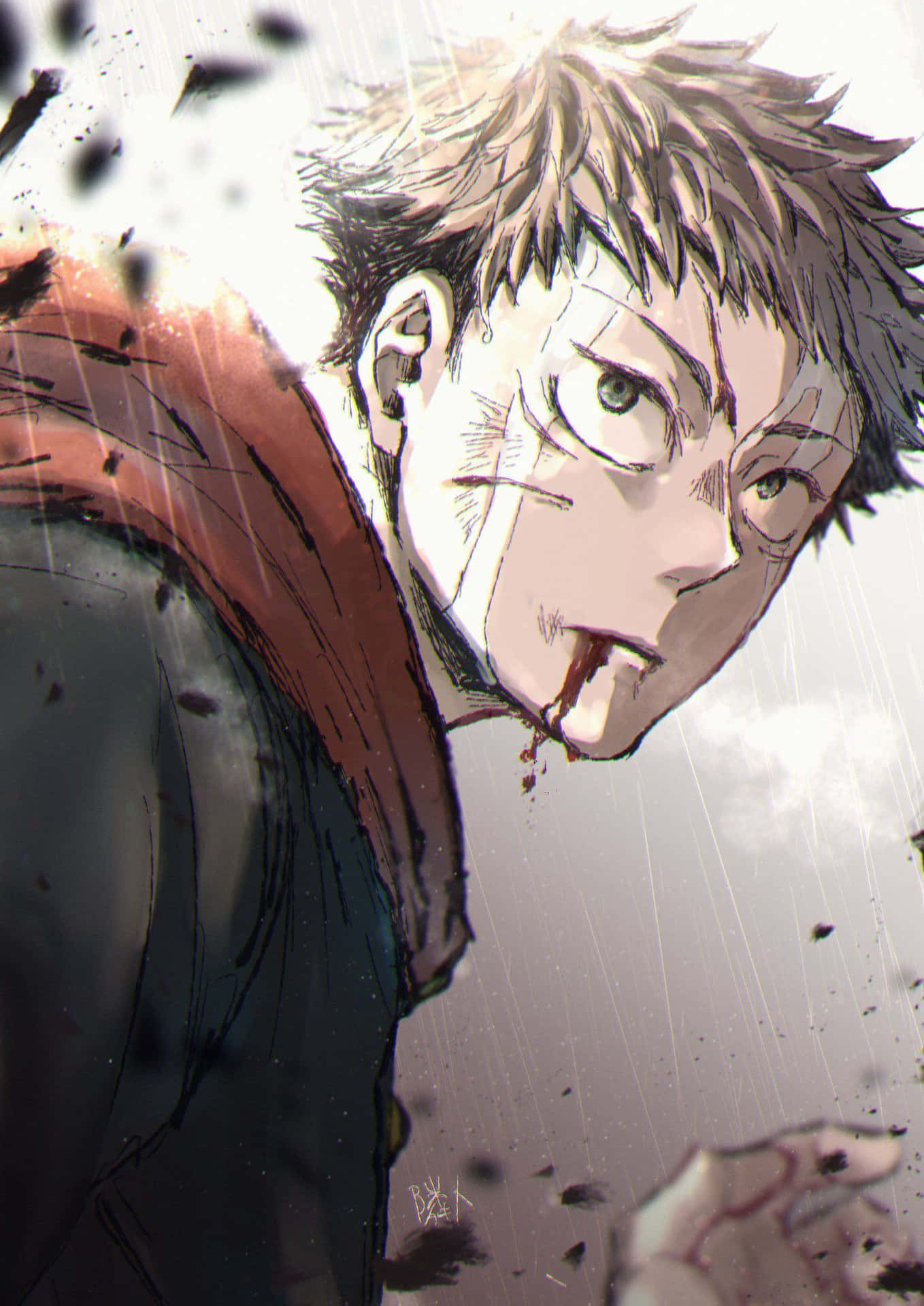 A Character With Blood On His Face