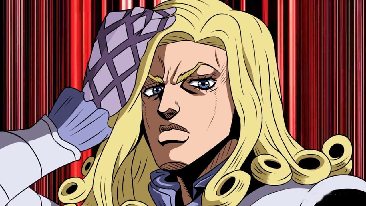 A Character With Long Blonde Hair And A Hat Background