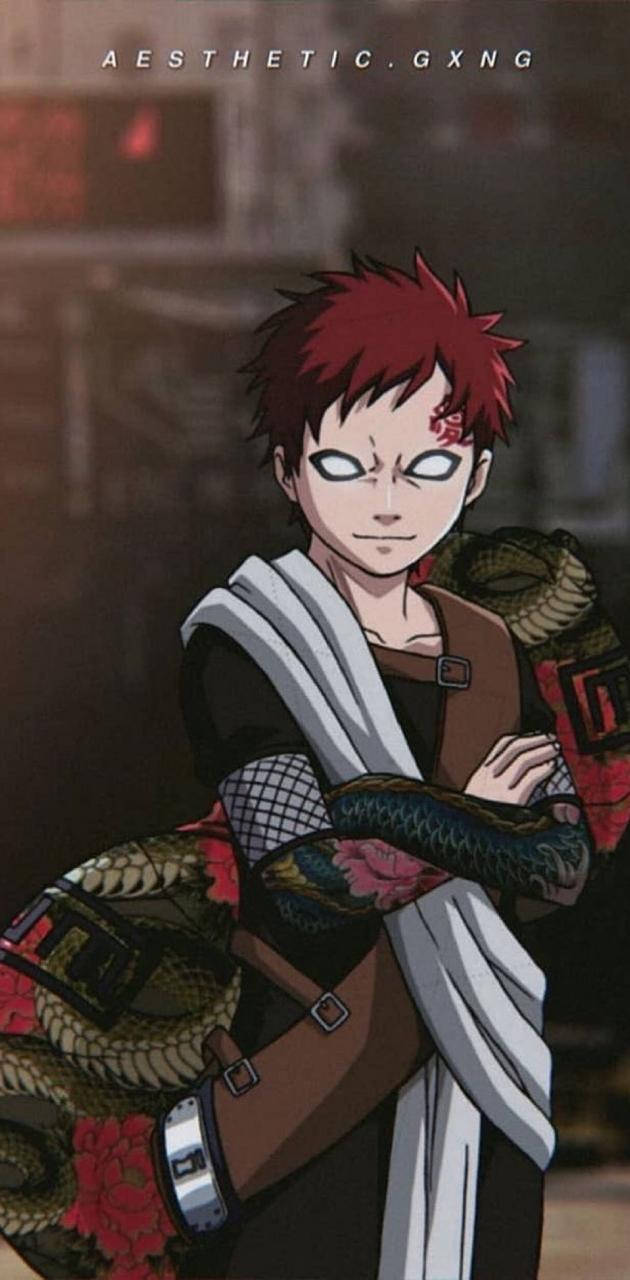 A Character With Red Hair And A Snake On His Back Background