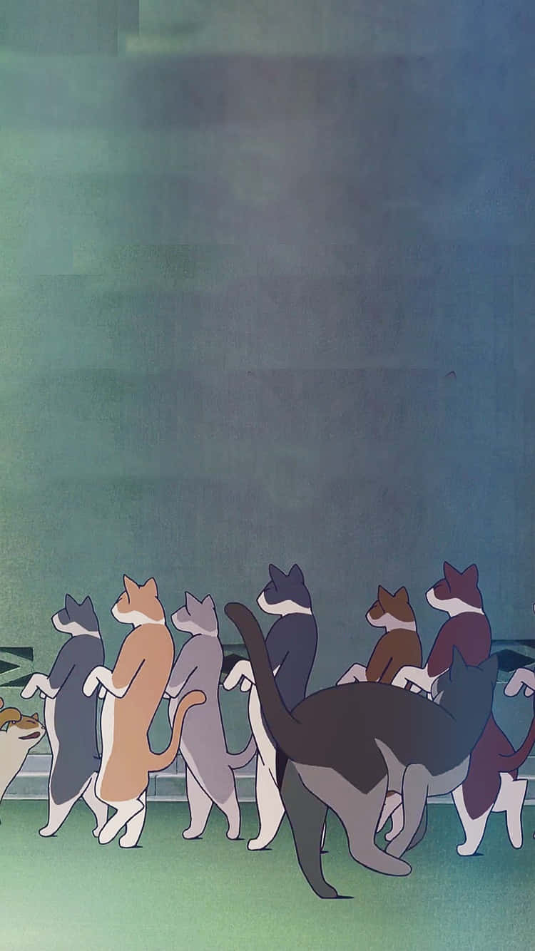 A Charming Adventure With The Cat Returns Background