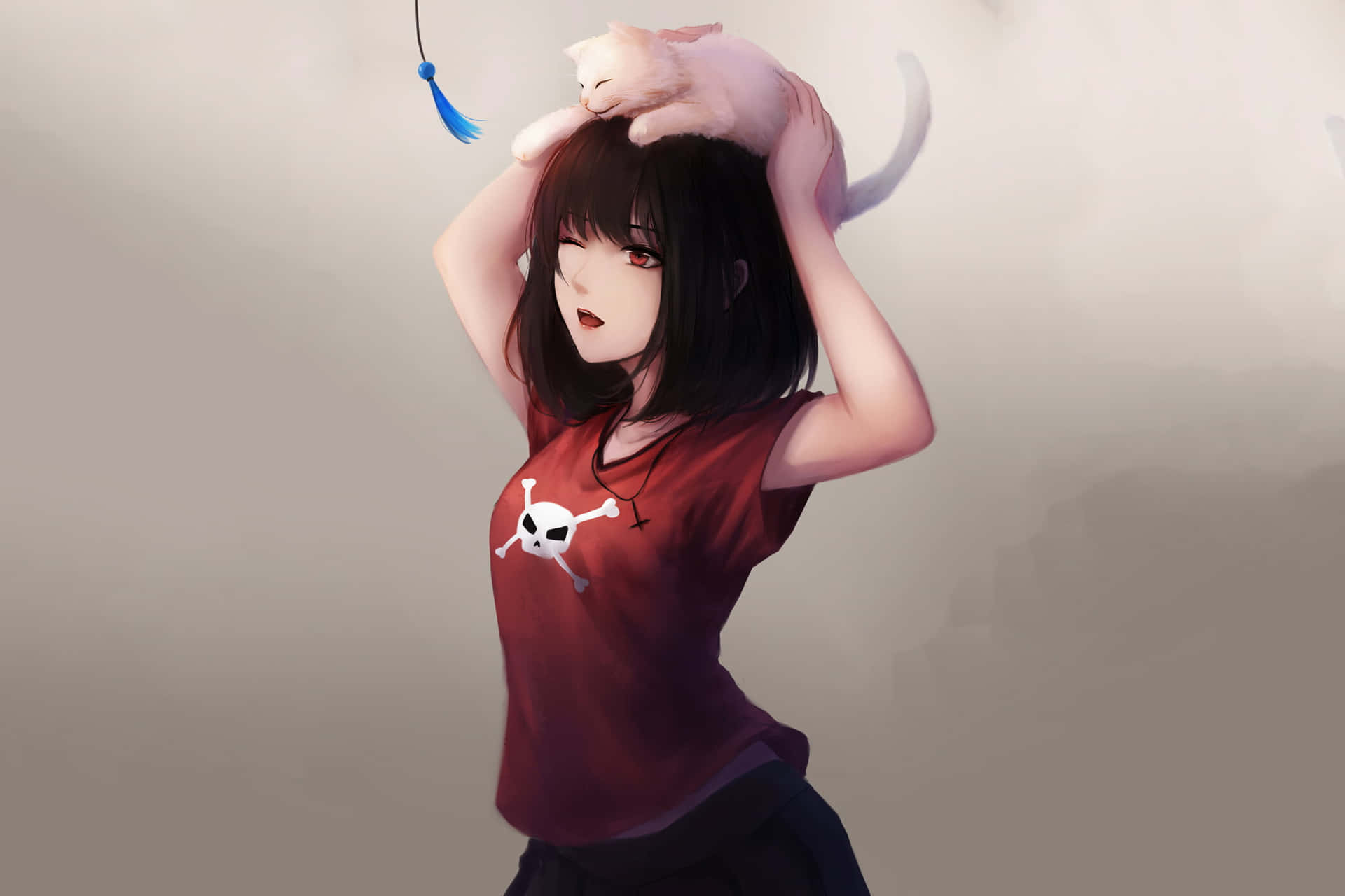 A Charming Devil Girl Background