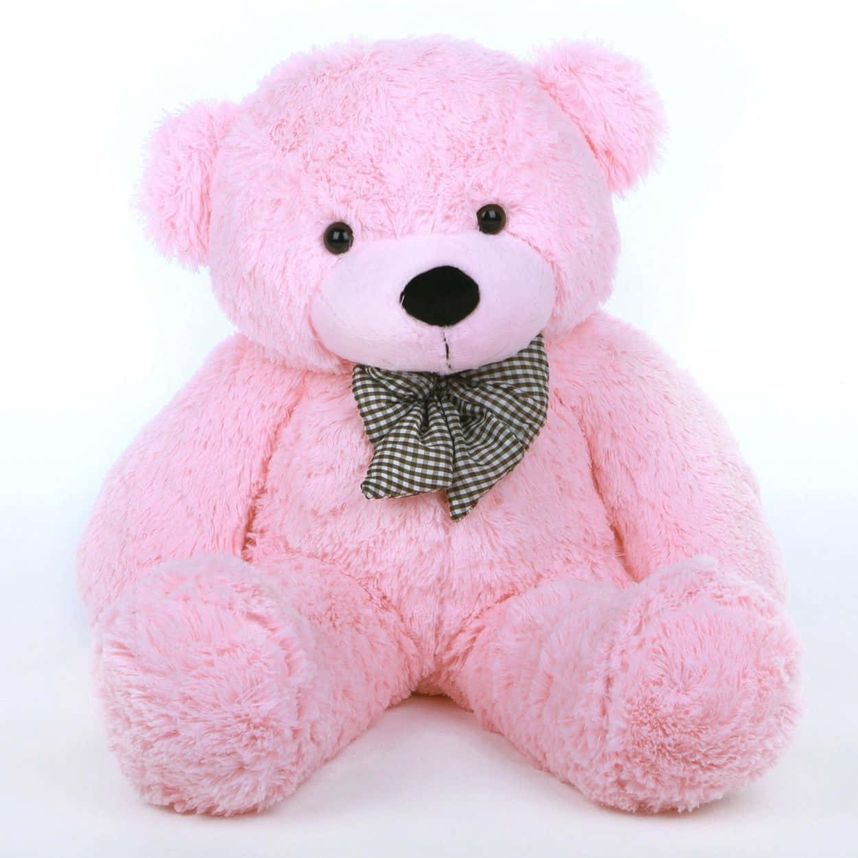 A Charming Pink Teddy Bear With A Loving Heart.
