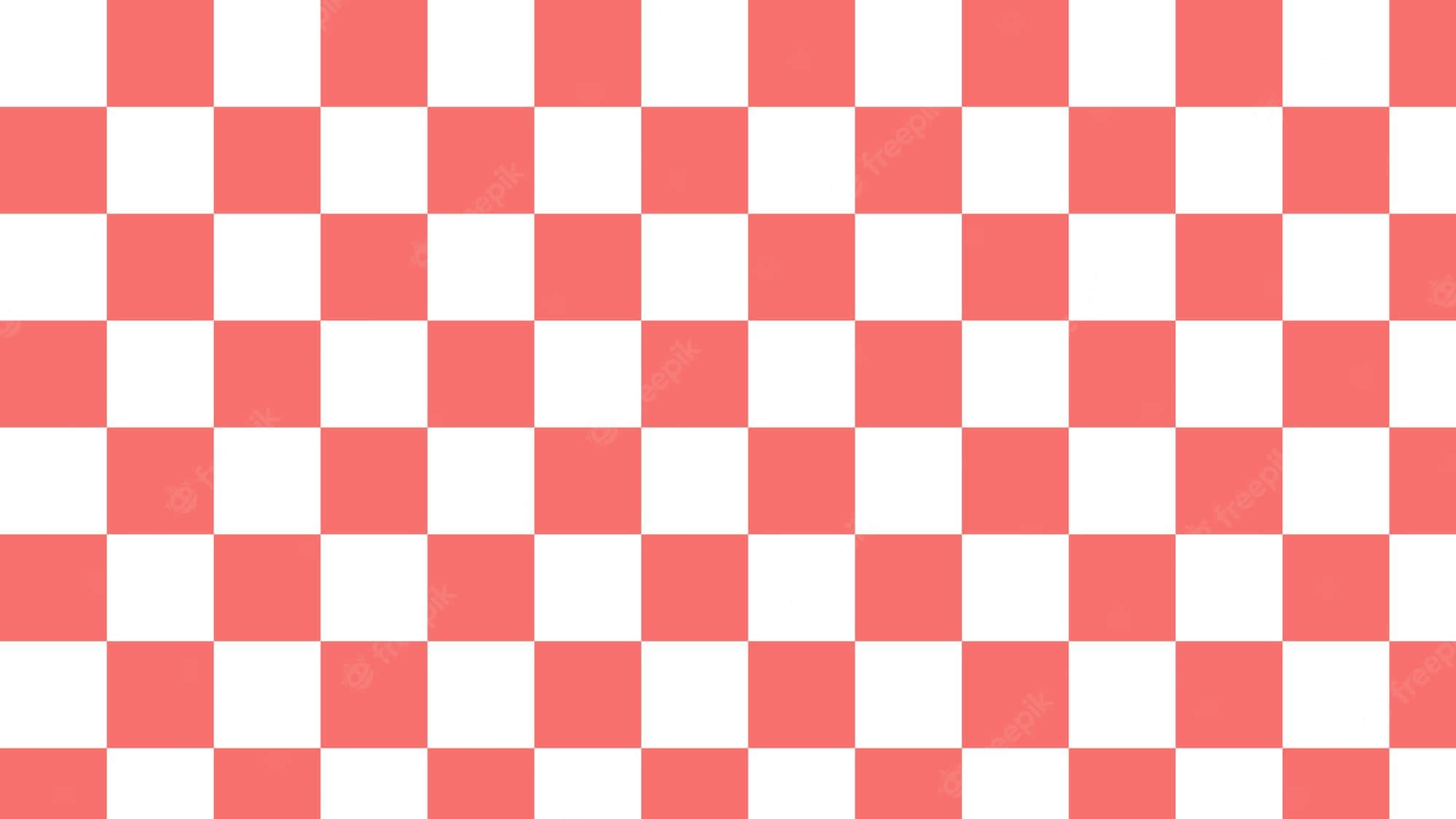 A Checkered Pattern In Pink And White Background