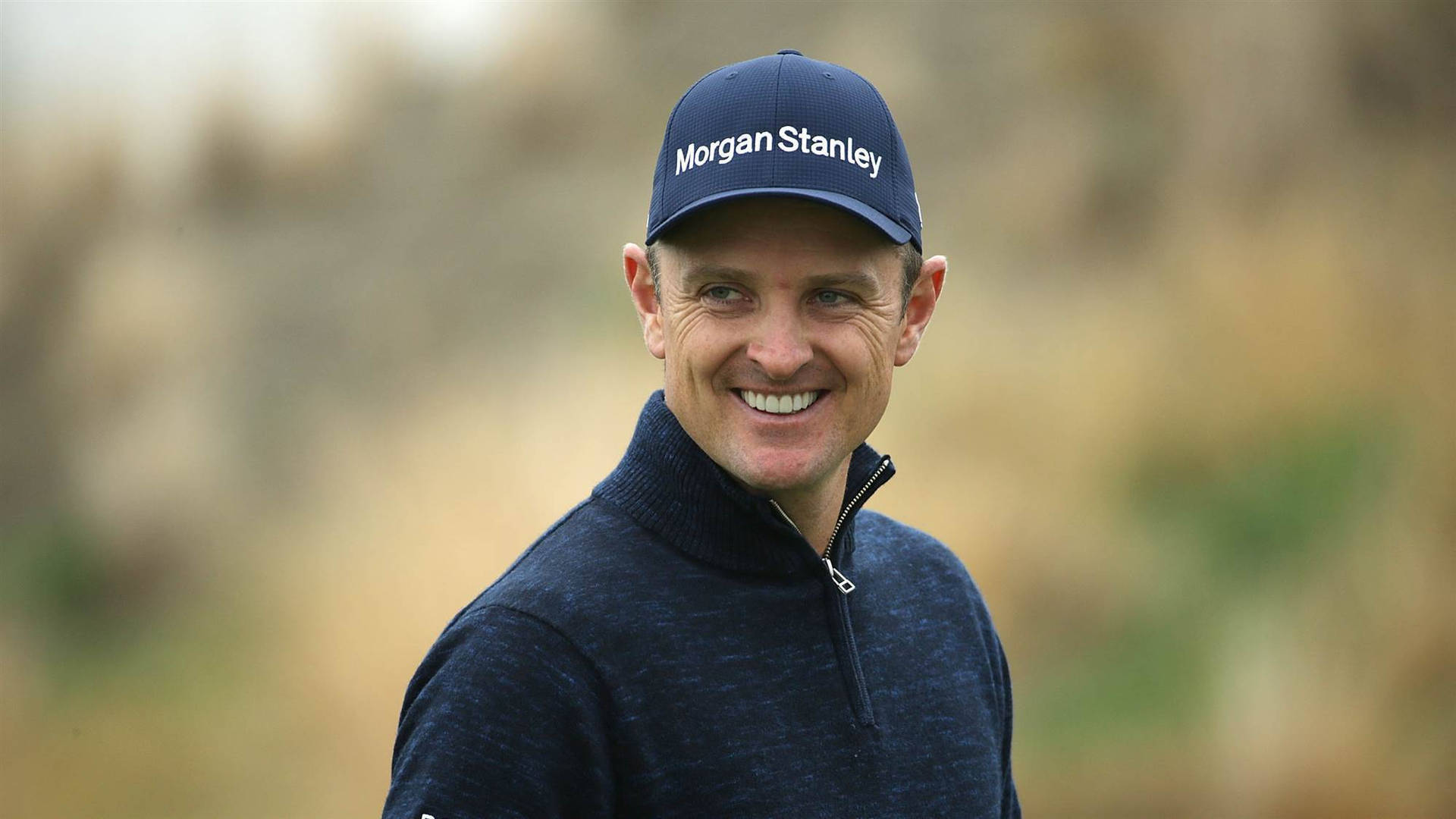 A Cheerful Justin Rose On The Golf Course