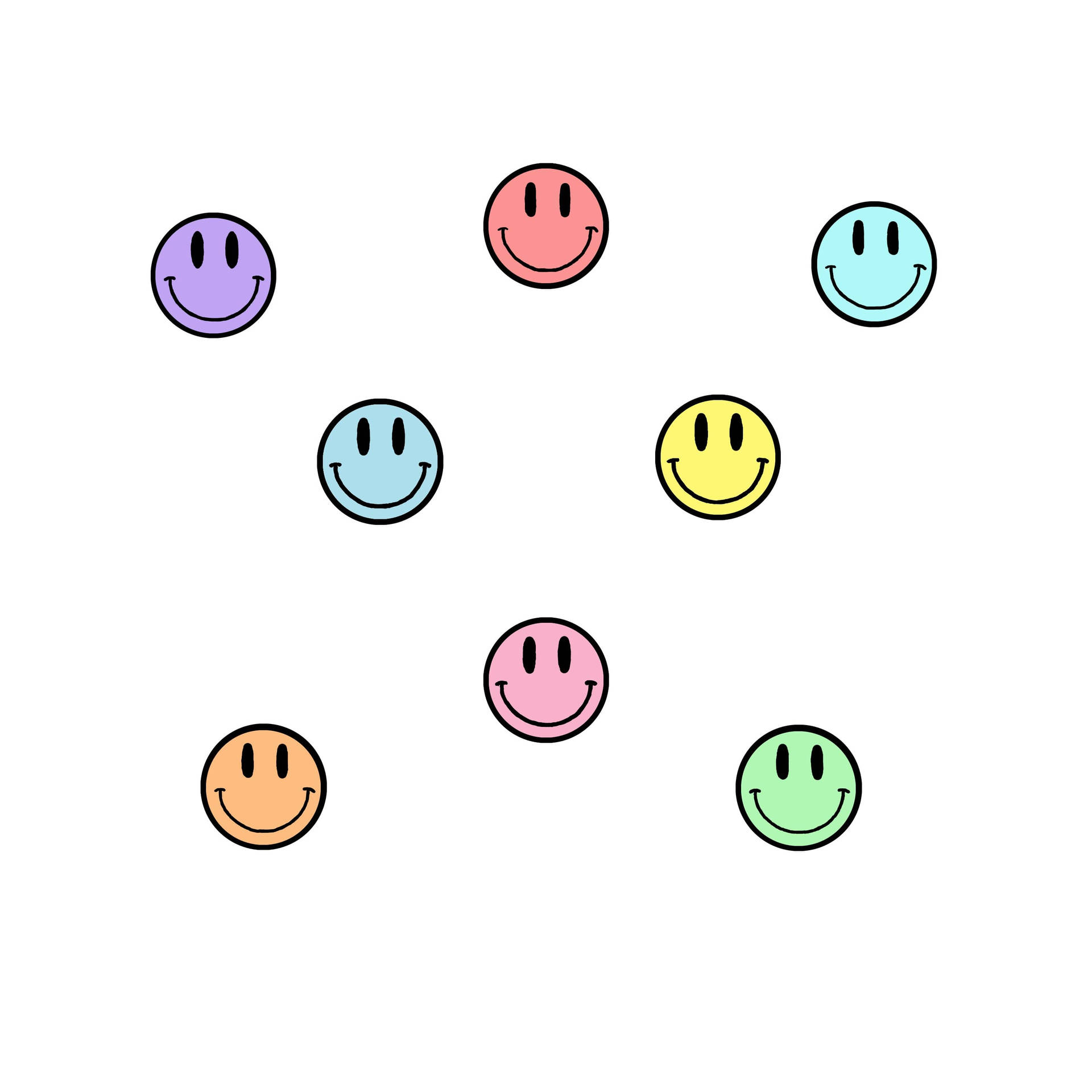 A Cheerful Preppy Smiley Face Background