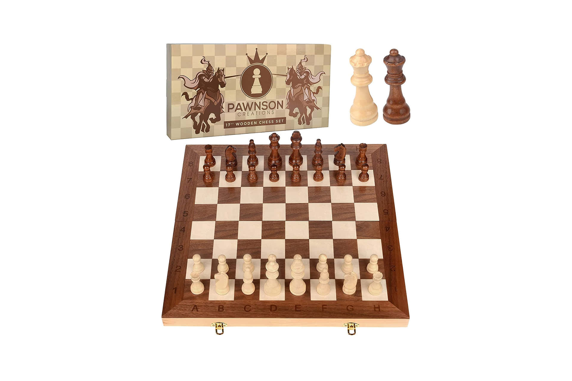 A Chessboard And Its Pieces Waiting To Start A Game Background