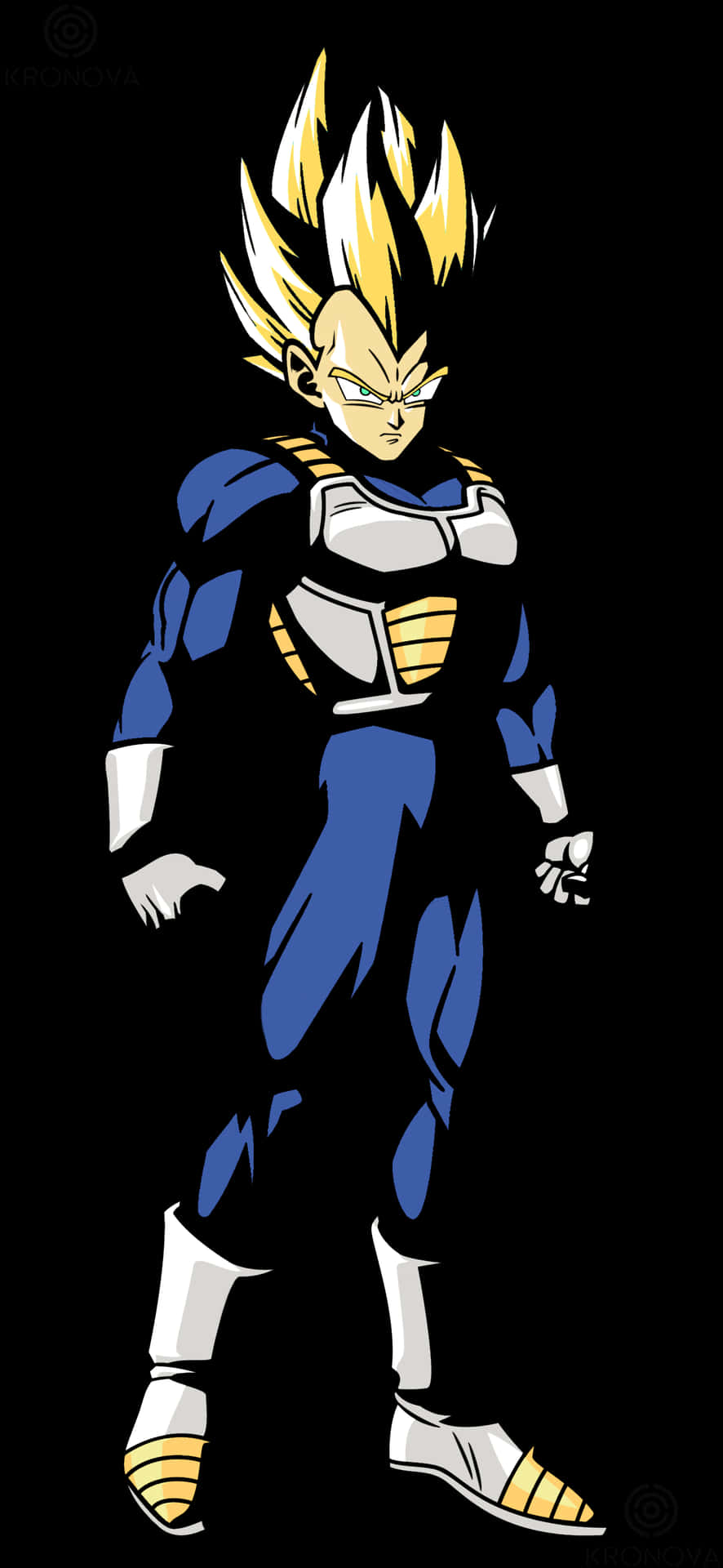 A Chilled-out Vegeta Preparing To Unleash His Power Background