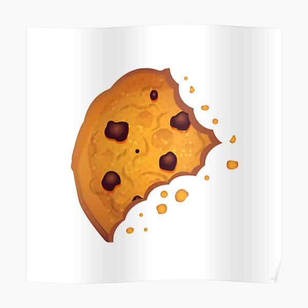 A Chocolate Chip Cookie With A Piece Missing Poster Background