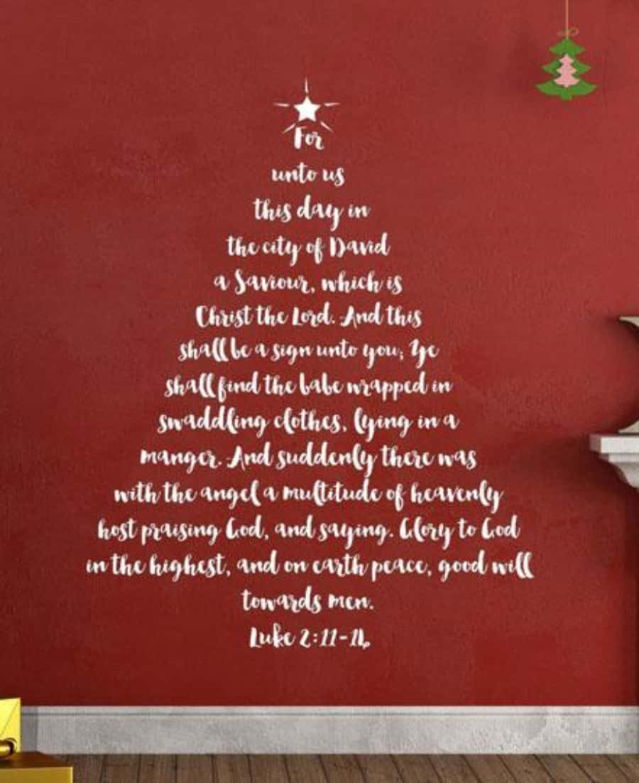 A Christmas Scripture That Encourages Love And Peace Background
