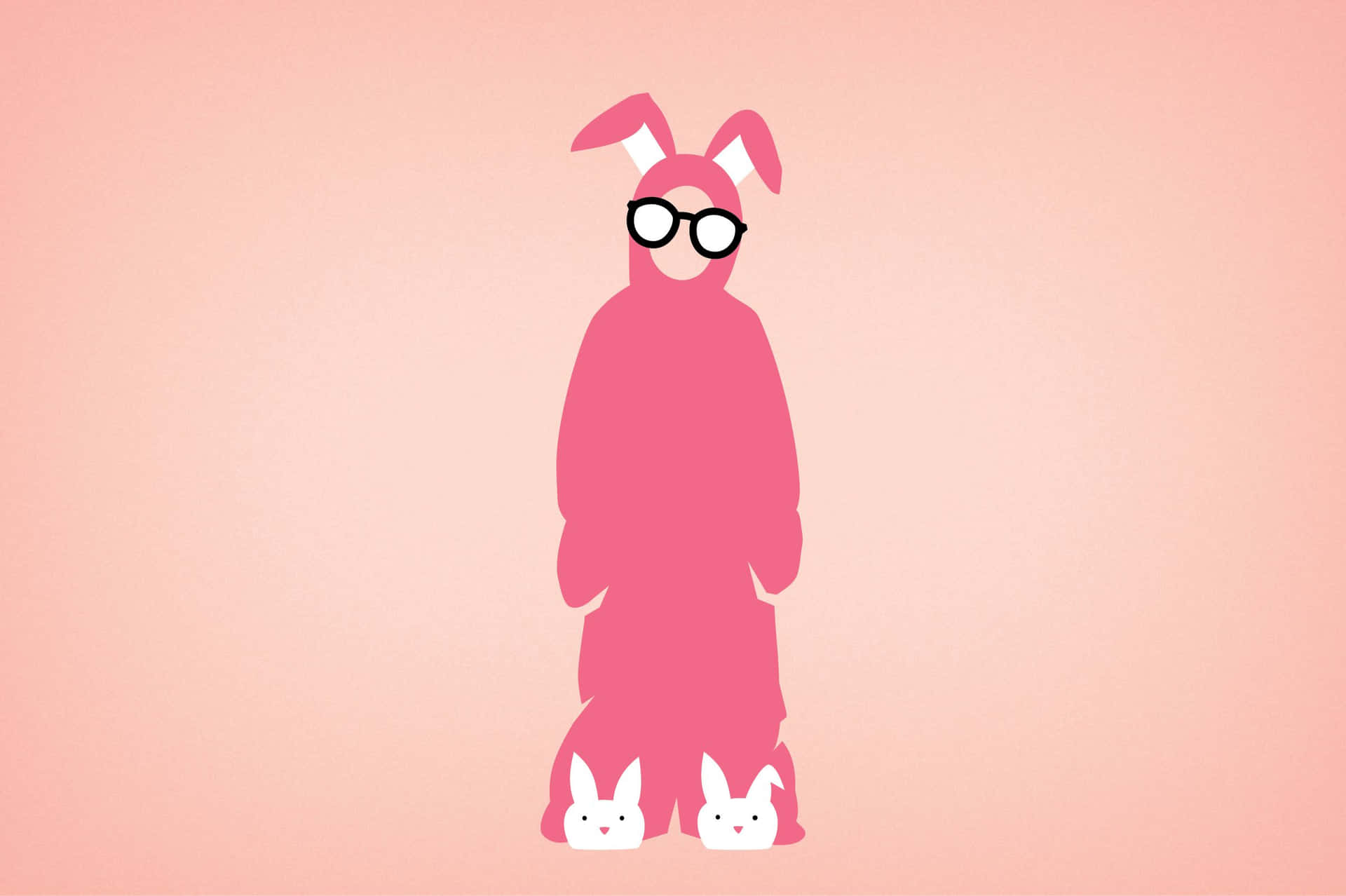 A Christmas Story Pink Bunny Vector Art