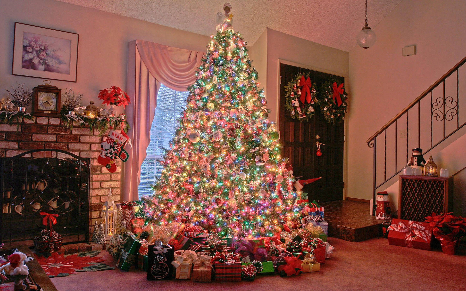 A Christmas Tree In A Living Room