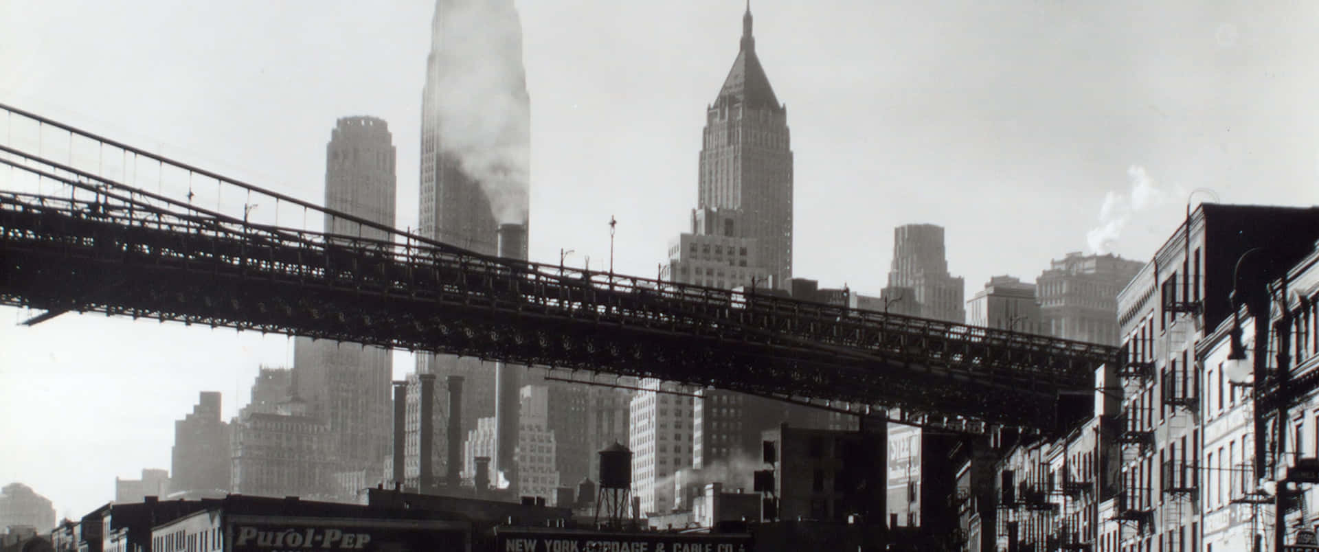 A City With A Bridge Background