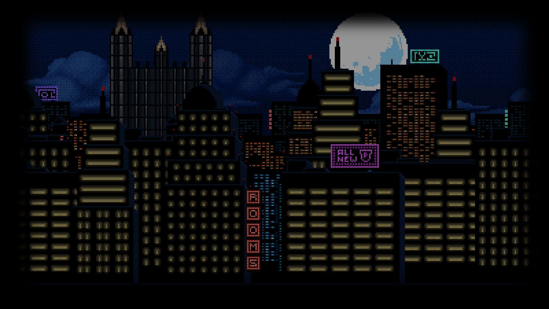 A City With A Full Moon And A Cityscape Background