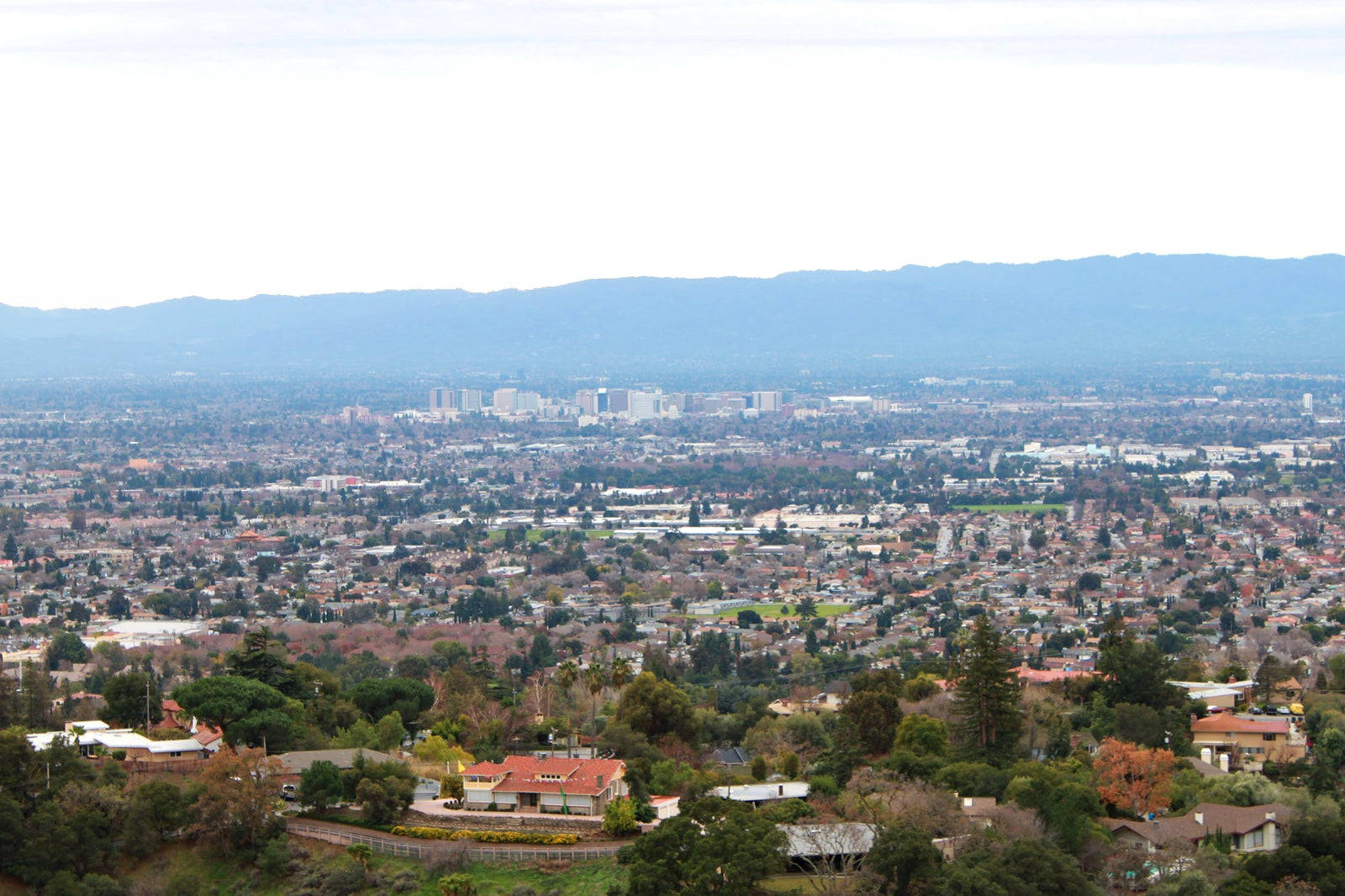 A City With A Hillside View Background