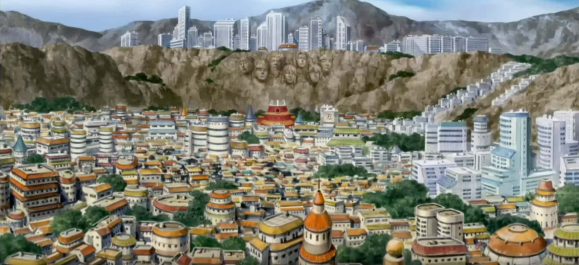 A City With Mountains In The Background