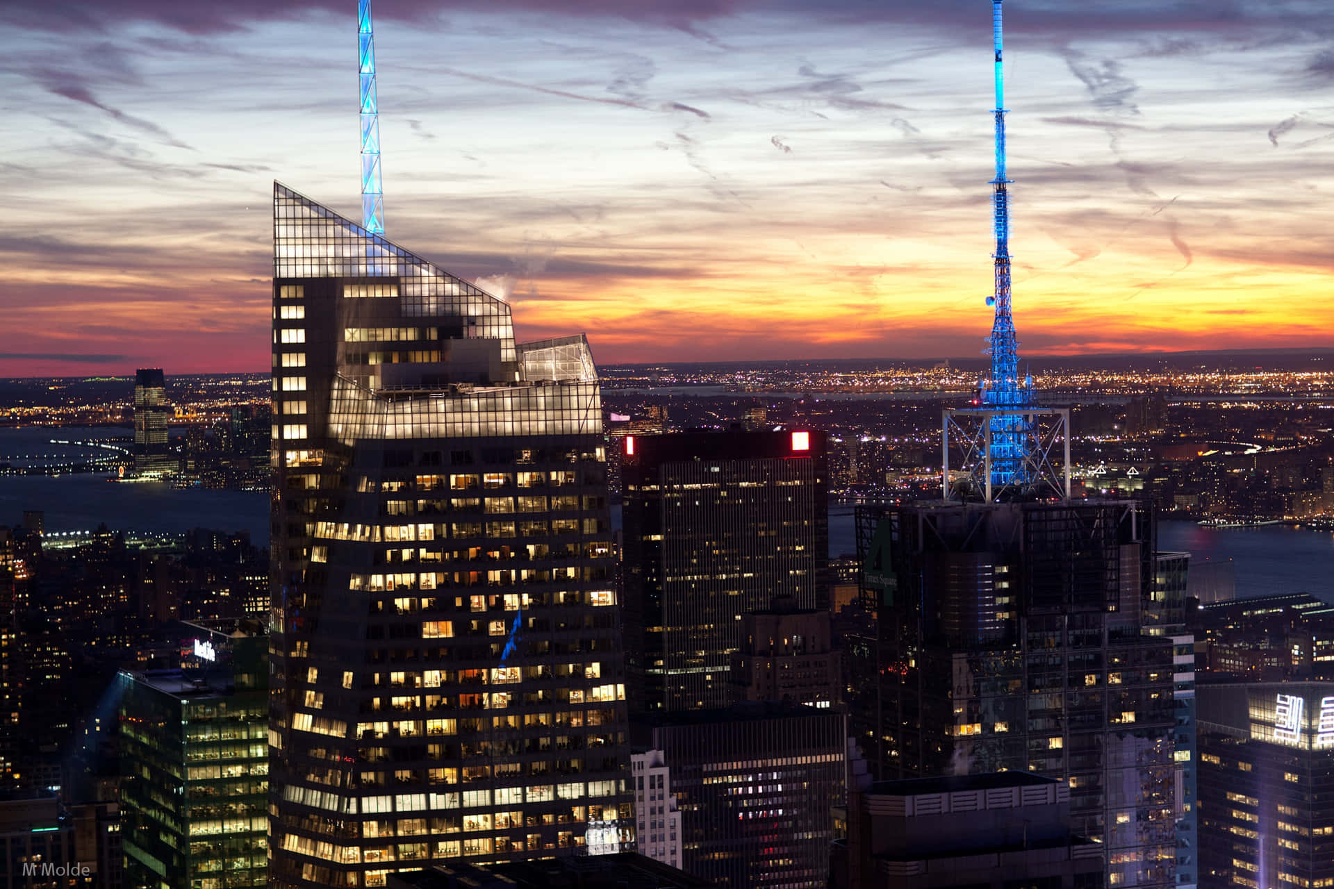 A Cityscape With A Skyline Background