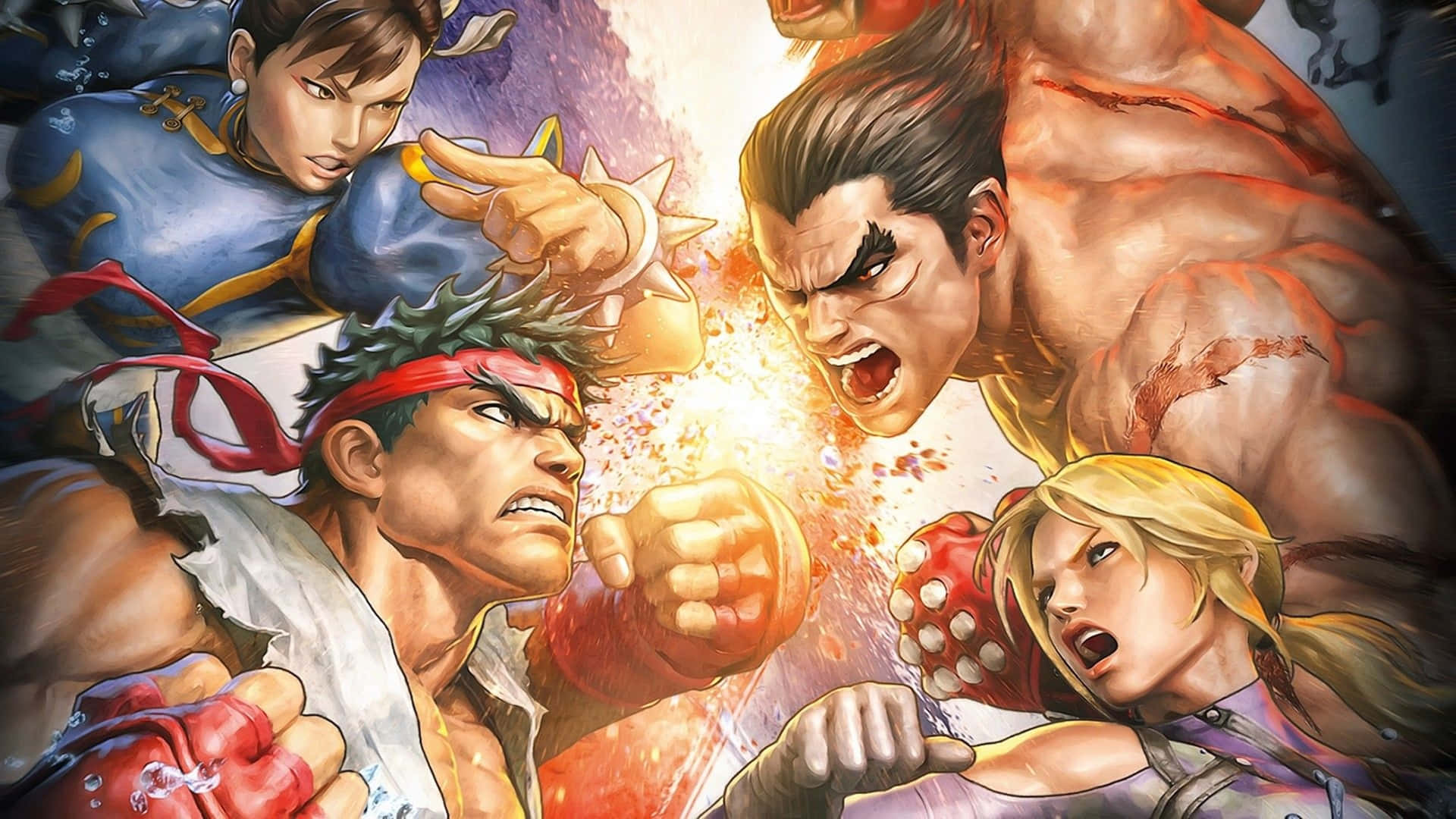 A Clash Of Fists – Street Fighter 4k Background