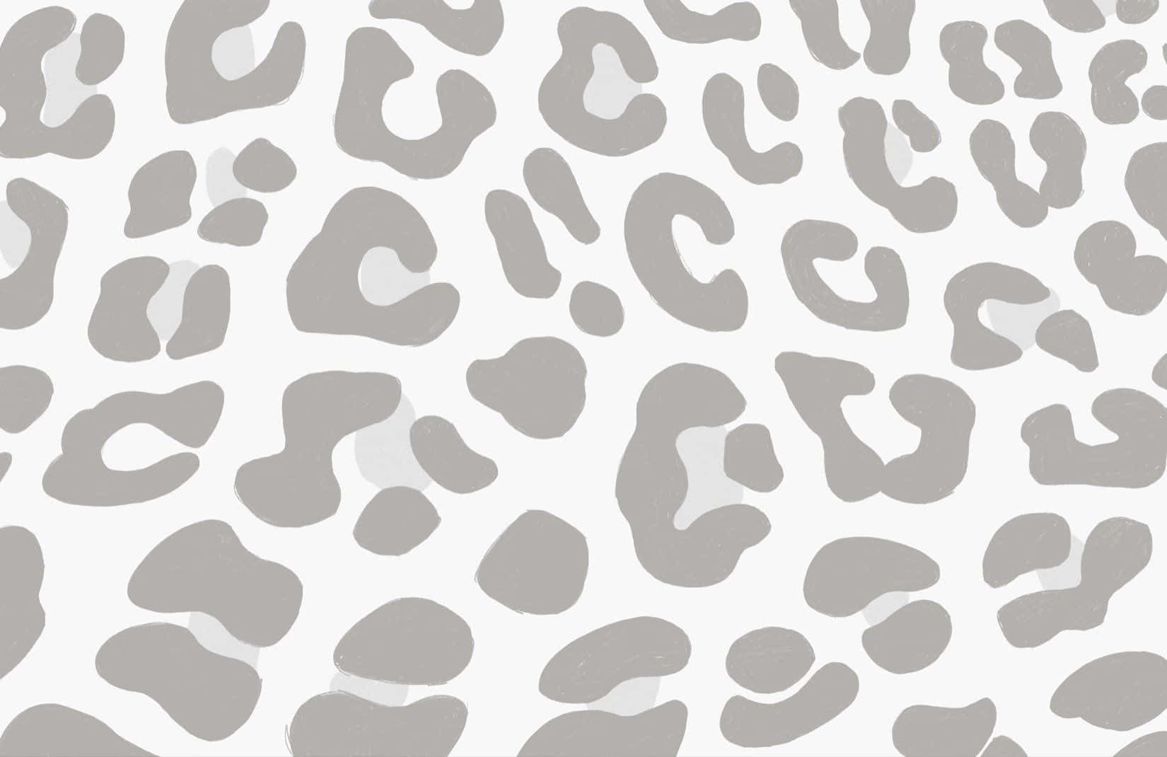 A Classic And Wild Take On White Leopard Print Background