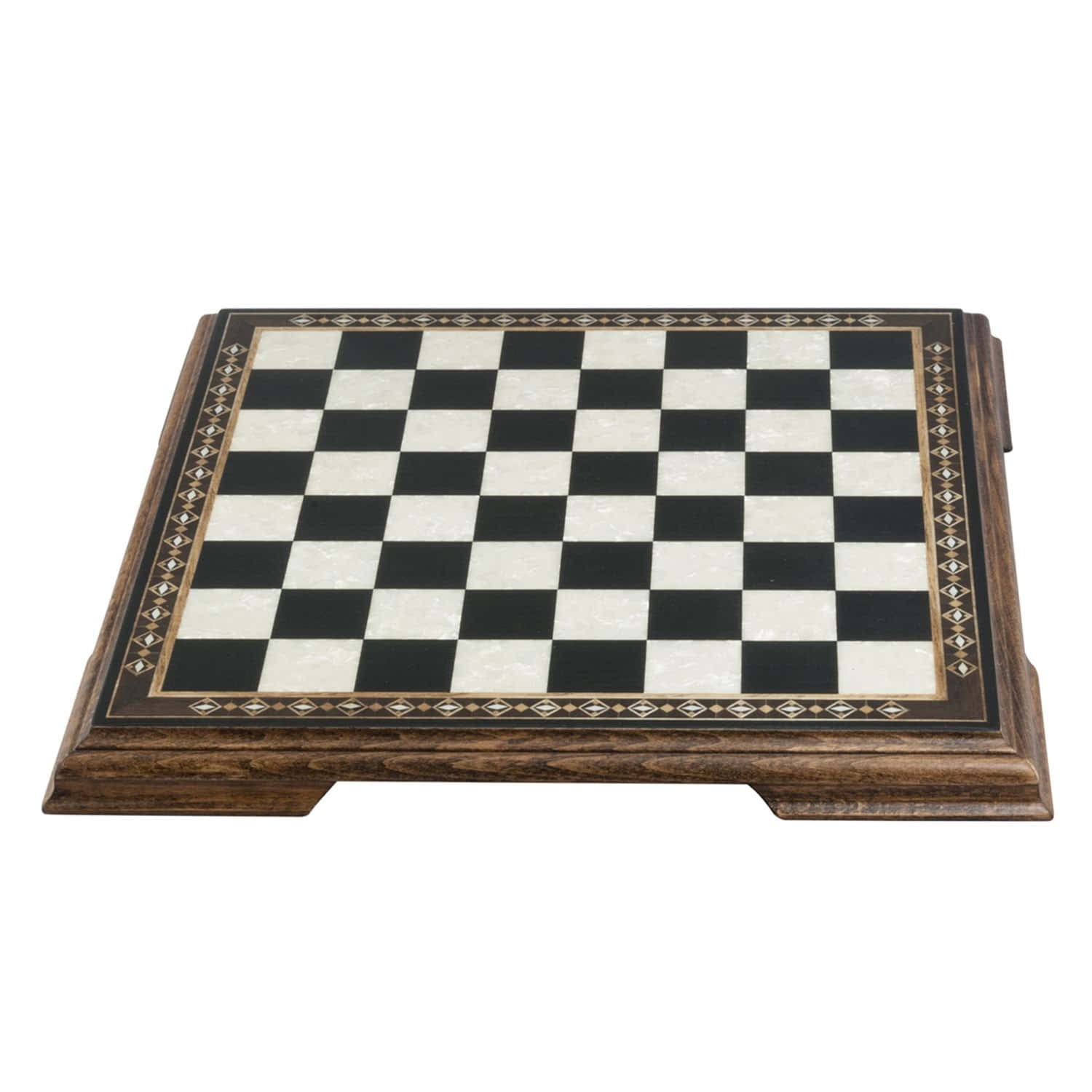 A Classic Game Of Chess Is Played On A Traditional Wooden Chessboard.