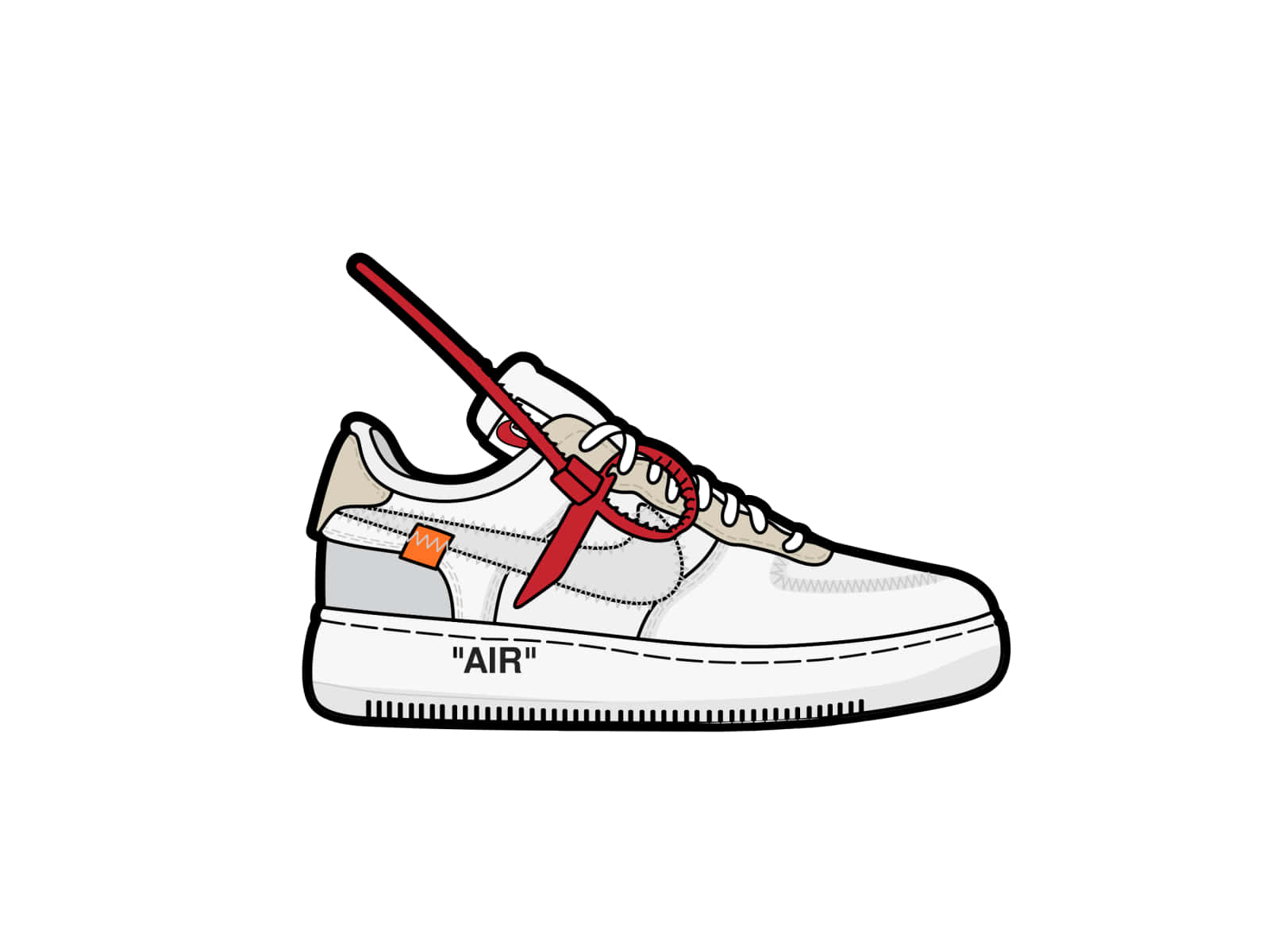 A Classic Look– Off White Shoes Background