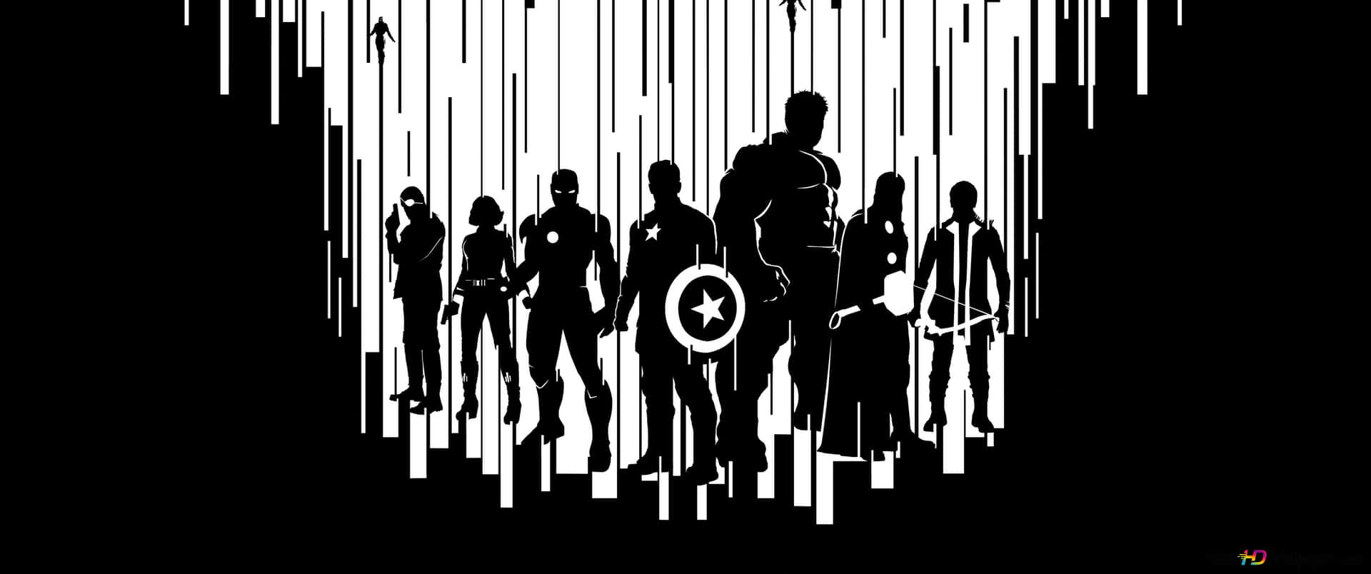 A Classic Marvel-inspired Black And White Artwork That Will Fascinate Any Fan! Background