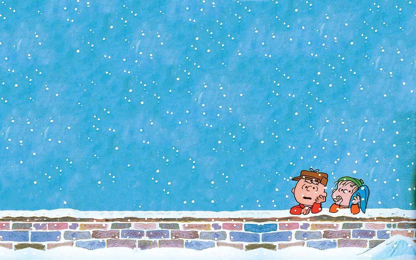 A Classic Moment! Celebrate The Holidays With The Peanuts Gang Background