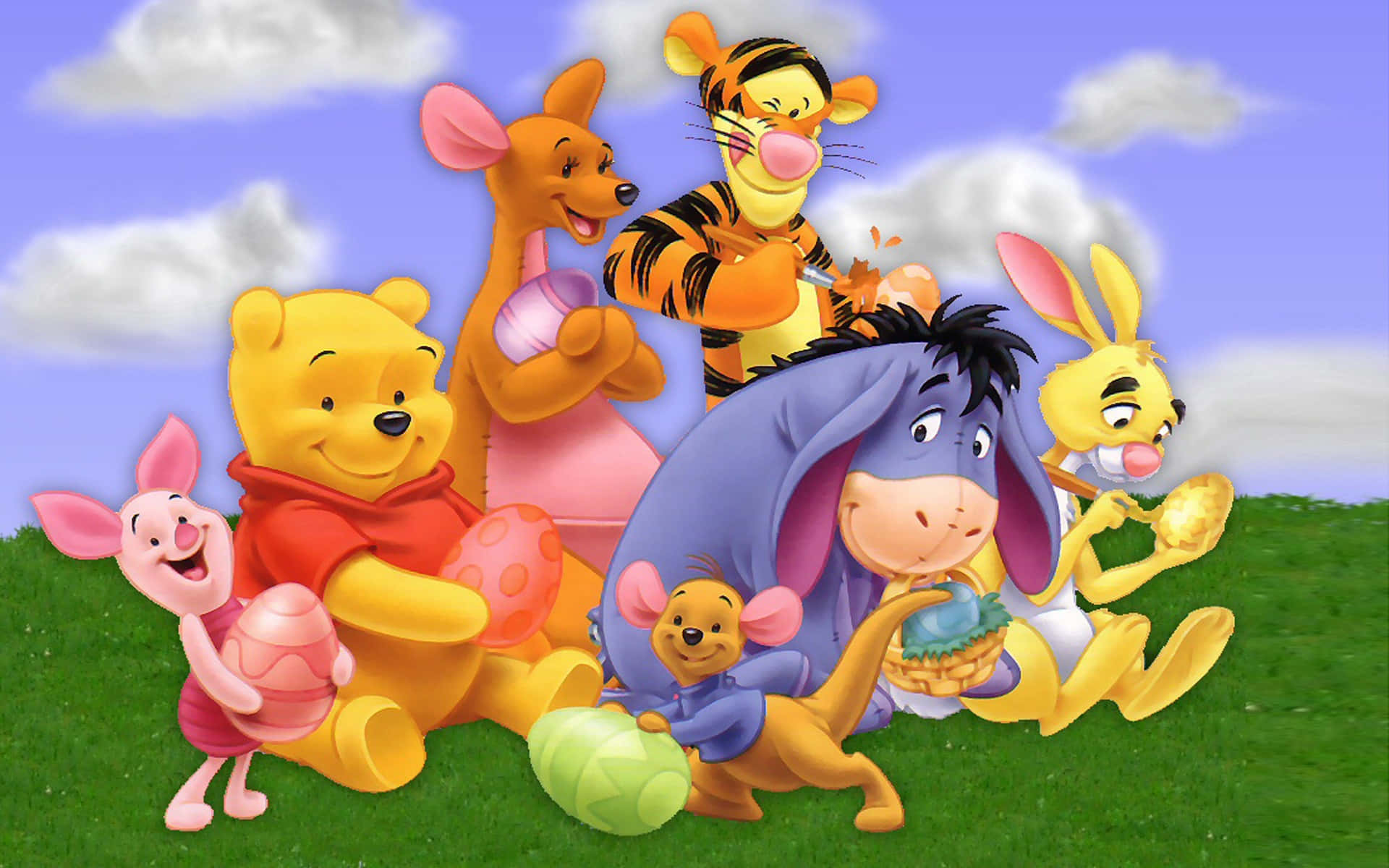 A Classic Treat: Enjoy A Sweet Desktop Wallpaper With Winnie The Pooh Background
