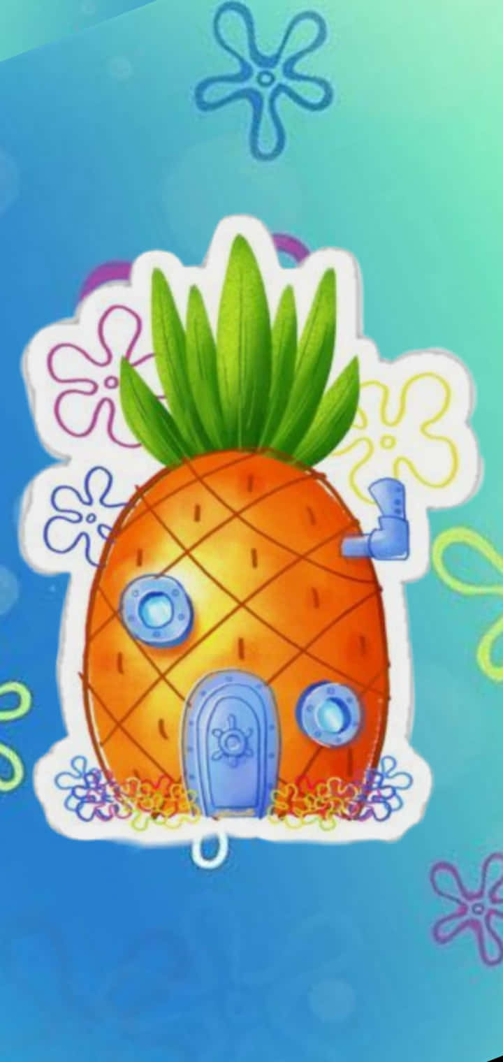 A Classic View Of Spongebob's Pineapple House Background