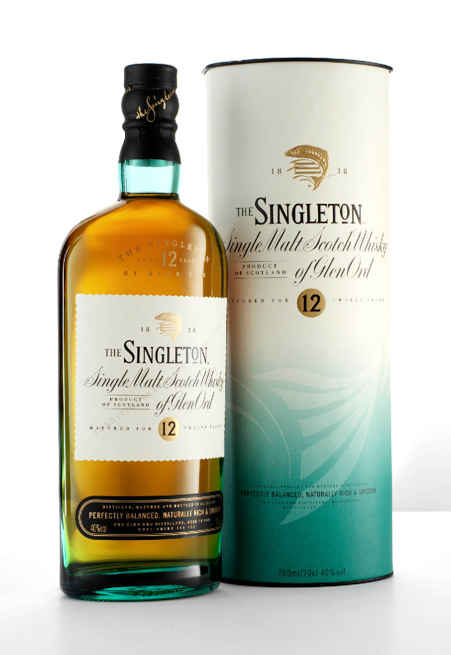 A Classy Singleton Of Glen Ord Whisky Bottle Background