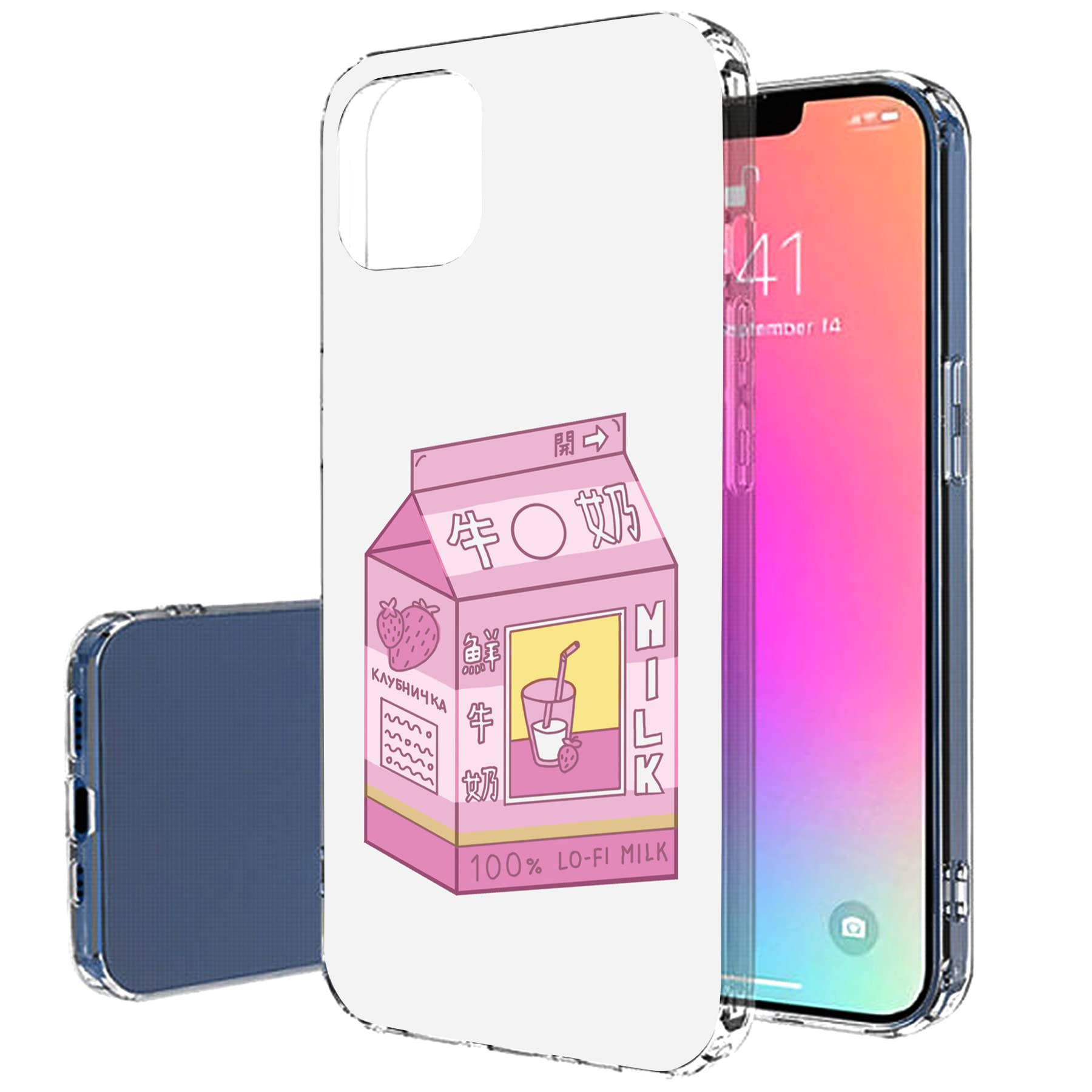 A Clear Case With A Milk Carton On It Background