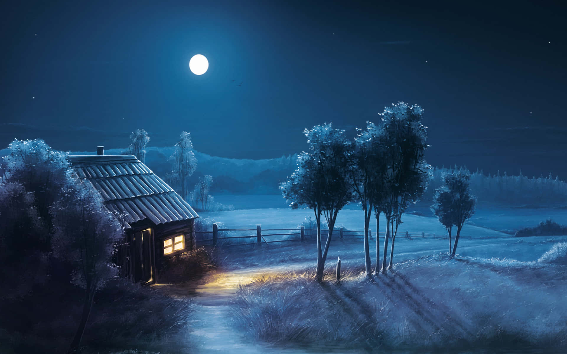 A Clear Moonlit Night - Watch The Beauty Of The Stars In The Sky Background