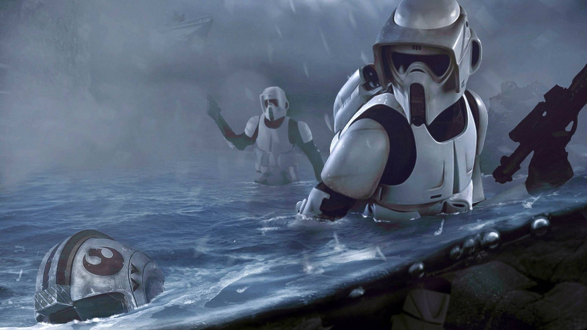 A Clone Trooper Ready For Raid! Background