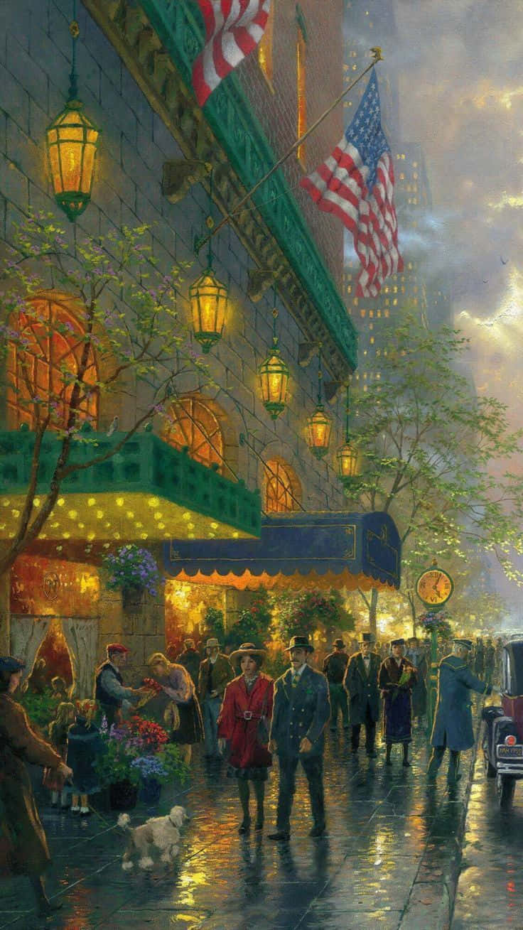 A Close Glimpse Of A Handcrafted Oil Painting Background