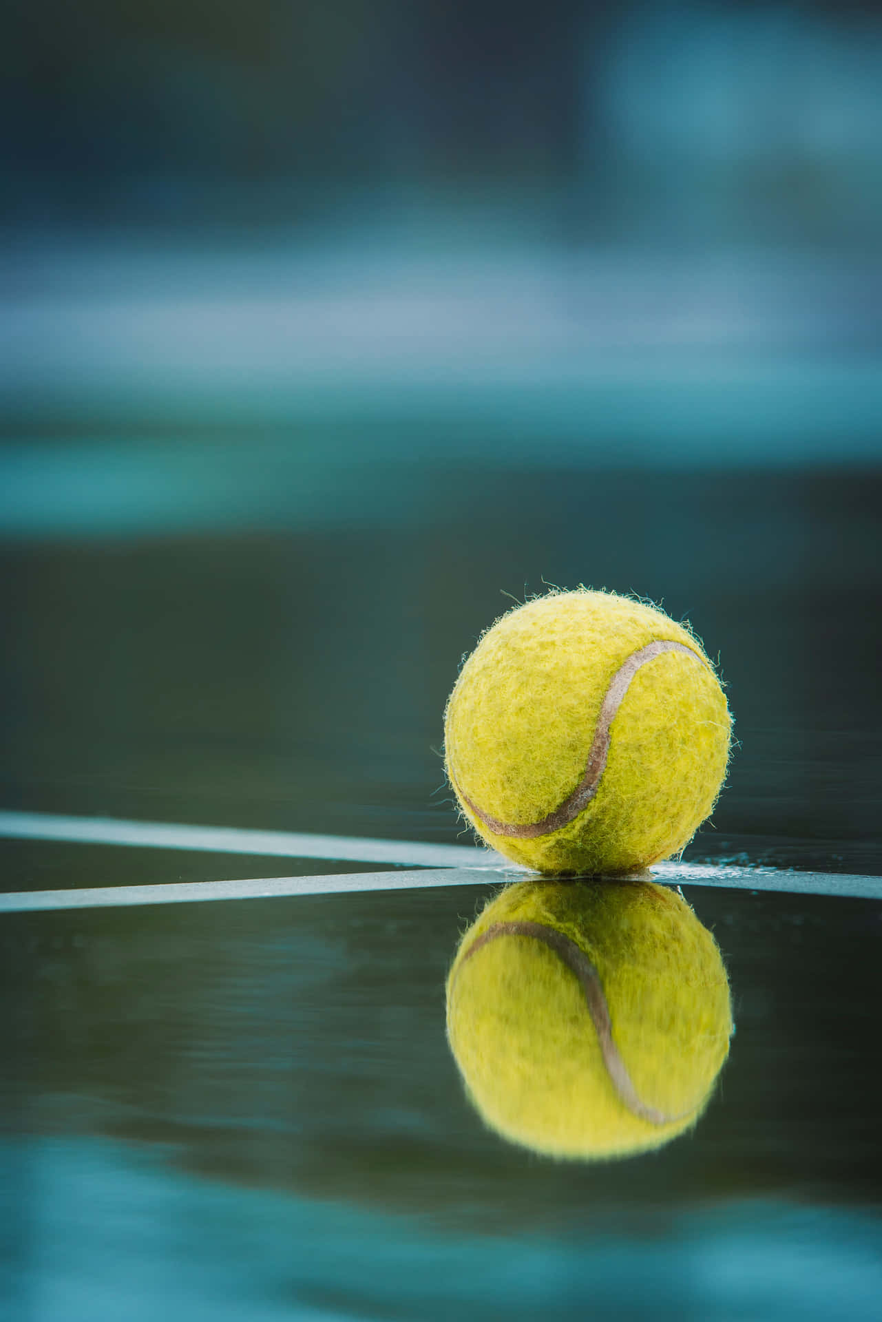 A Close-up Image Of A Tennis Ball Background